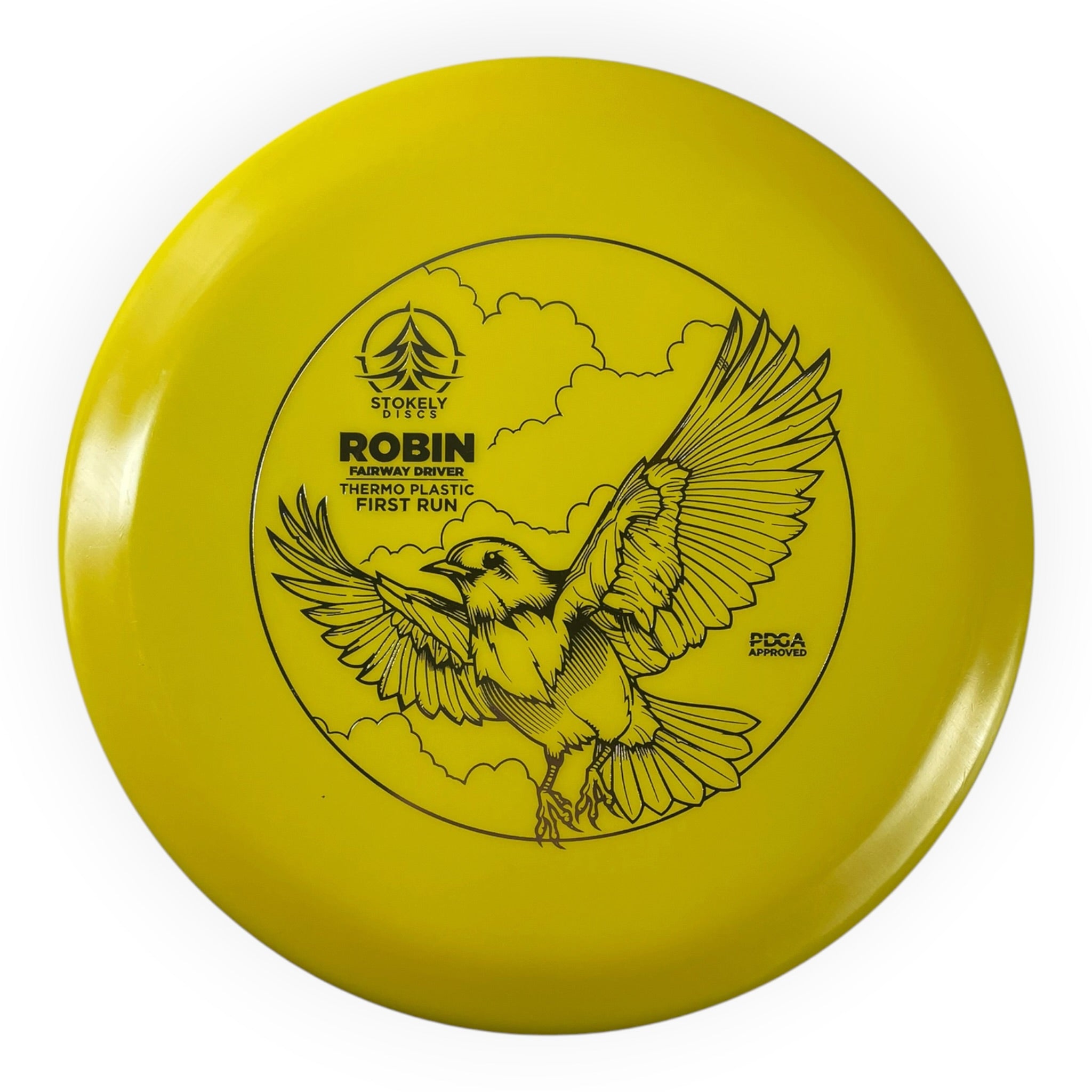 Stokely Discs Robin | Thermo | Yellow/Silver 171g (First Run) Disc Golf