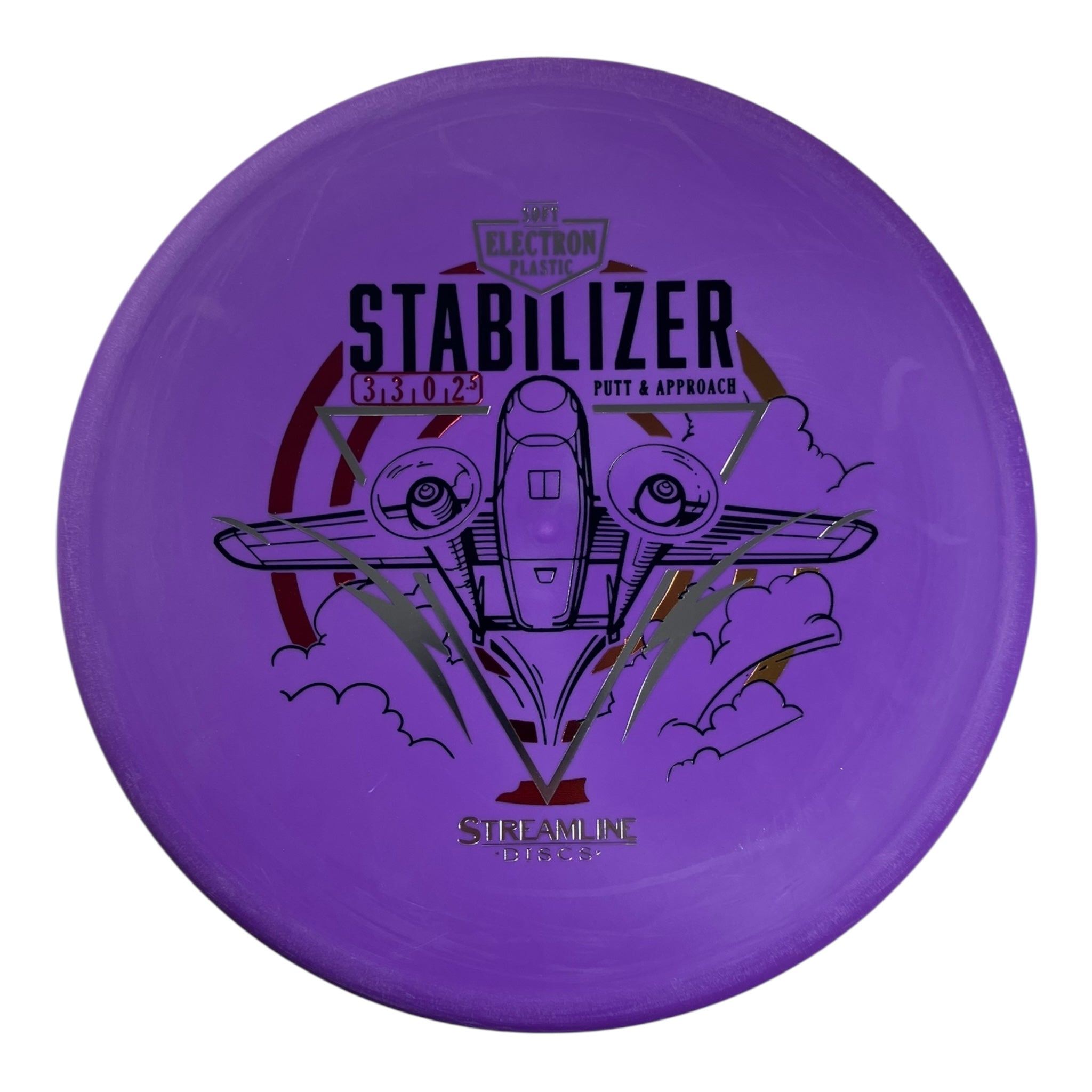 Streamline Discs Stabilizer | Electron Soft | Purple/Orange 171g Disc Golf