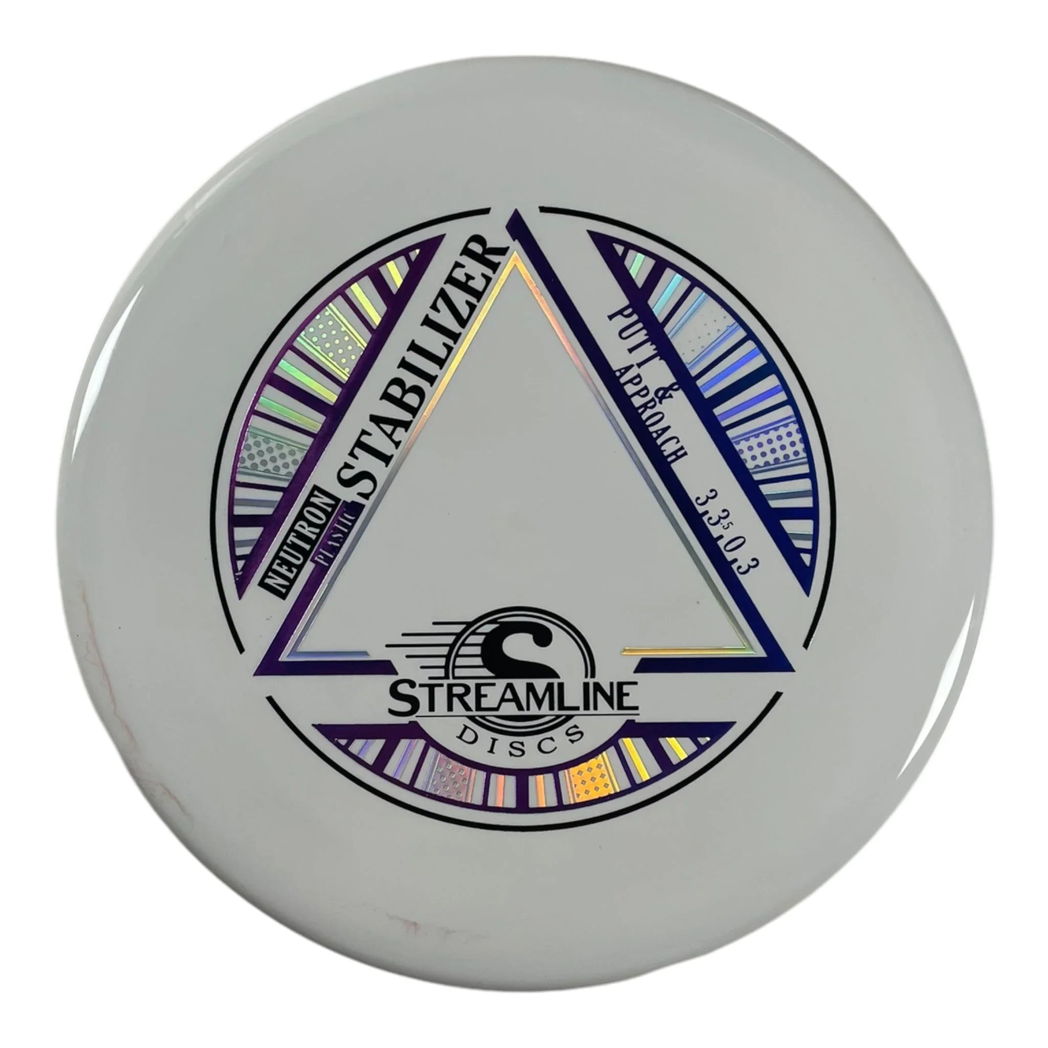 Streamline Discs Stabilizer | Neutron | White/Purple 169g Disc Golf
