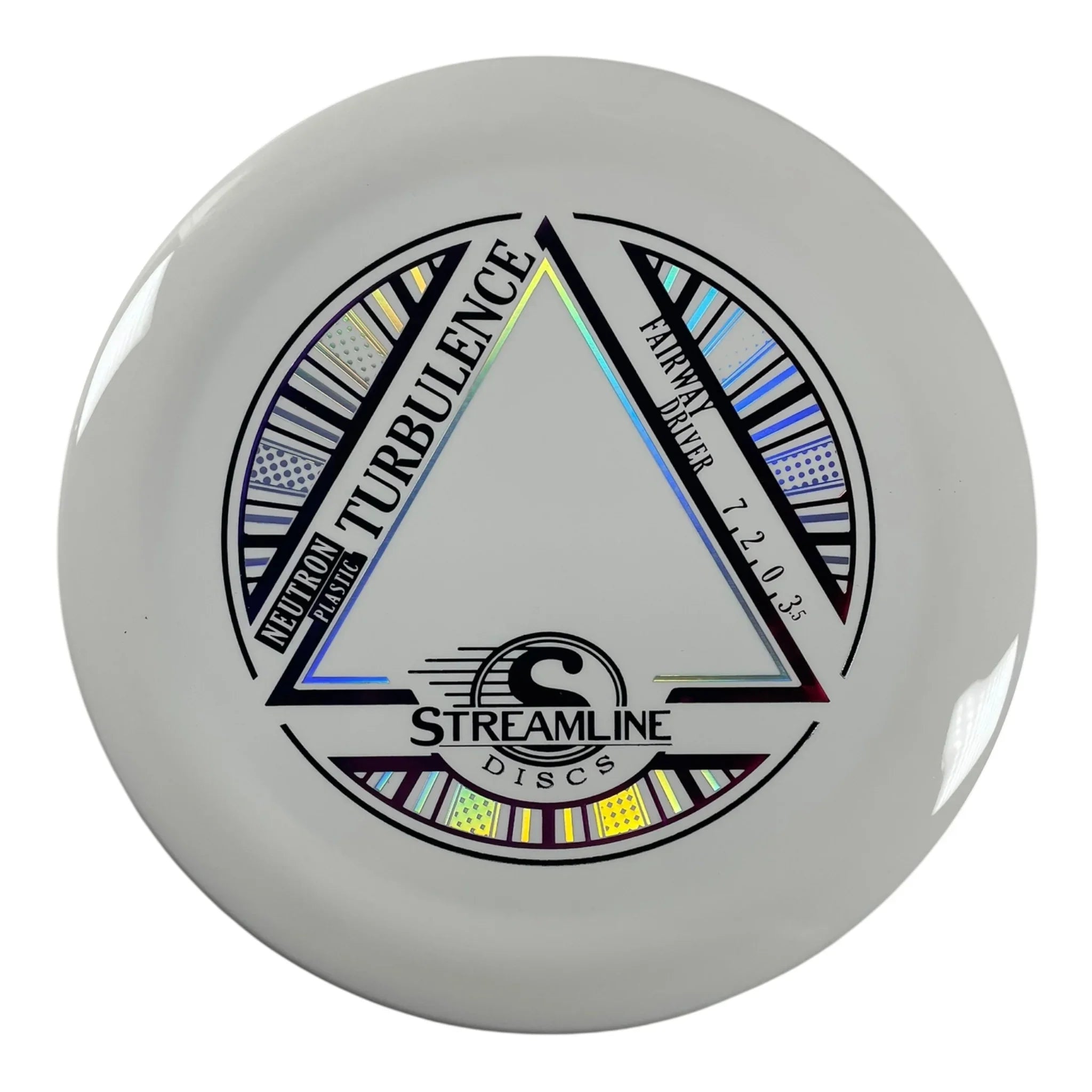 Streamline Discs Turbulence | Neutron | White/Purple 168-173g Disc Golf