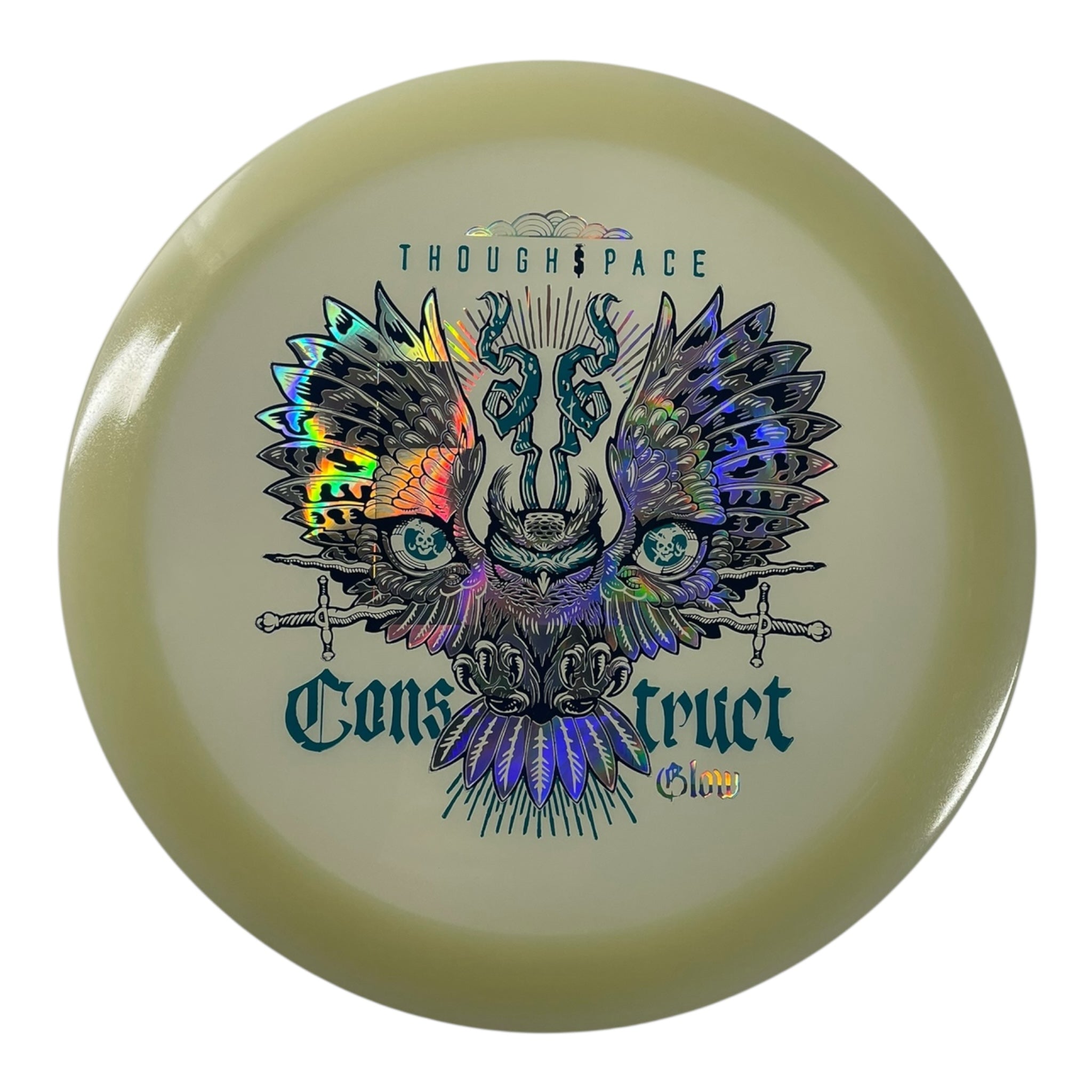 Thought Space Athletics Construct | Glow | Glow/Holo/Blue 173g Disc Golf