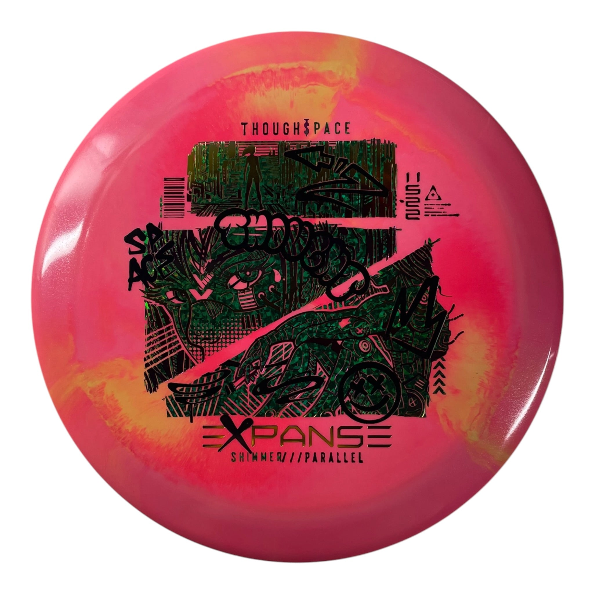 Thought Space Athletics Expanse | Shimmer Parallel | Pink/Green/Black 170g Disc Golf