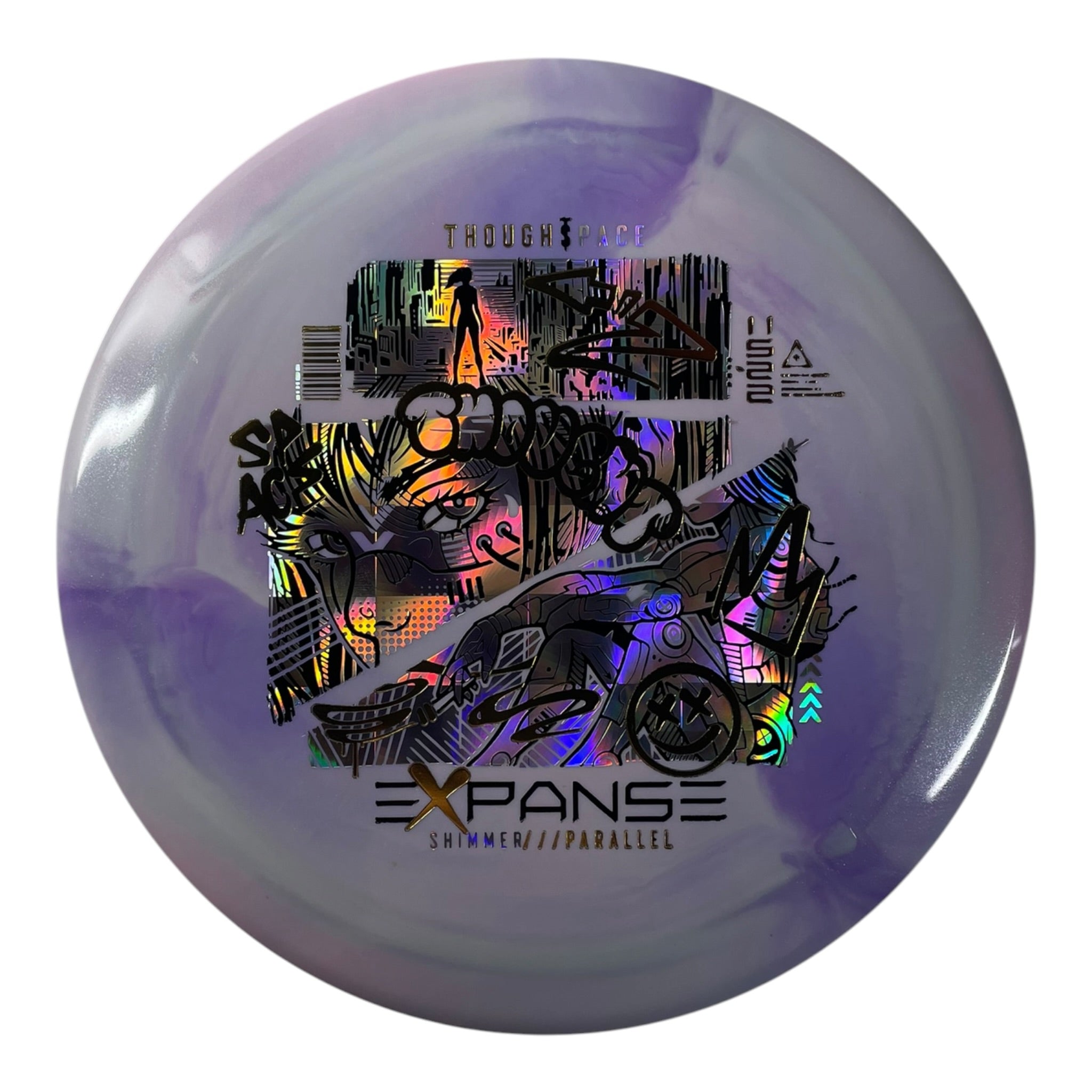 Thought Space Athletics Expanse | Shimmer Parallel | Purple/Holo/Gold 169g Disc Golf