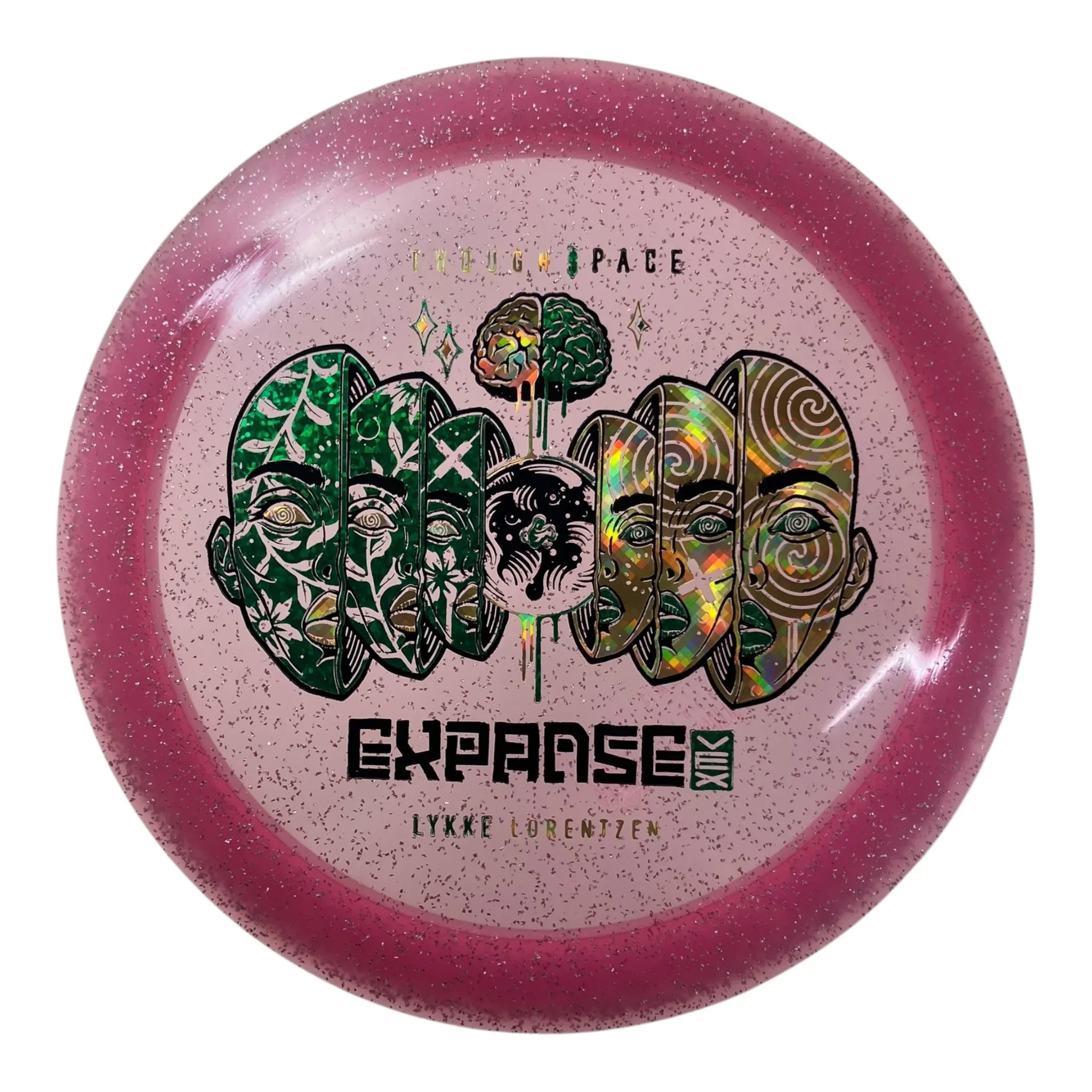 Thought Space Athletics Expanse | Vex | Pink/Green/Gold 170g (Lykke Lorentzen) Disc Golf