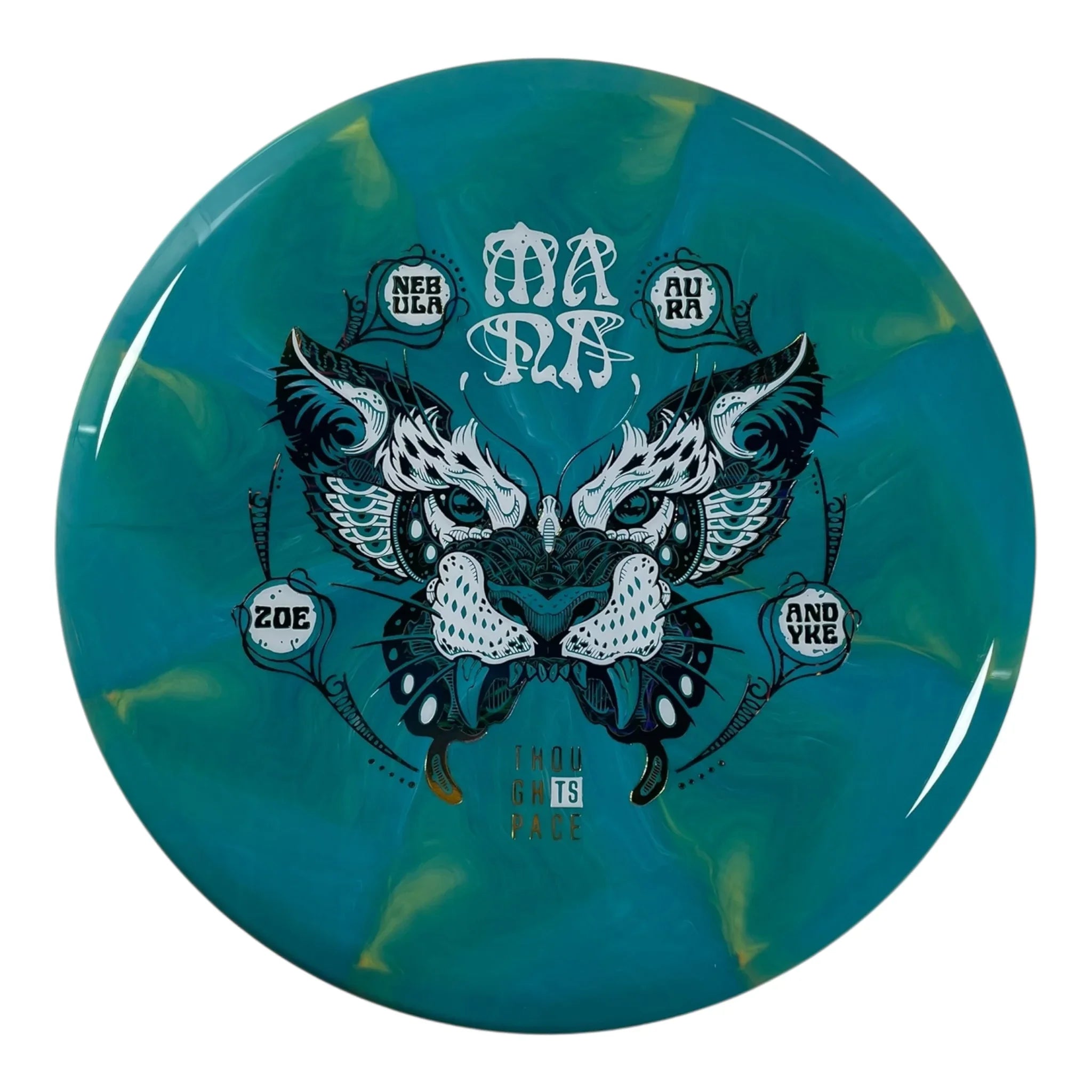 Thought Space Athletics Mana | Nebula Aura | Teal/White/Multi 177g (Zoe Andyke) Disc Golf