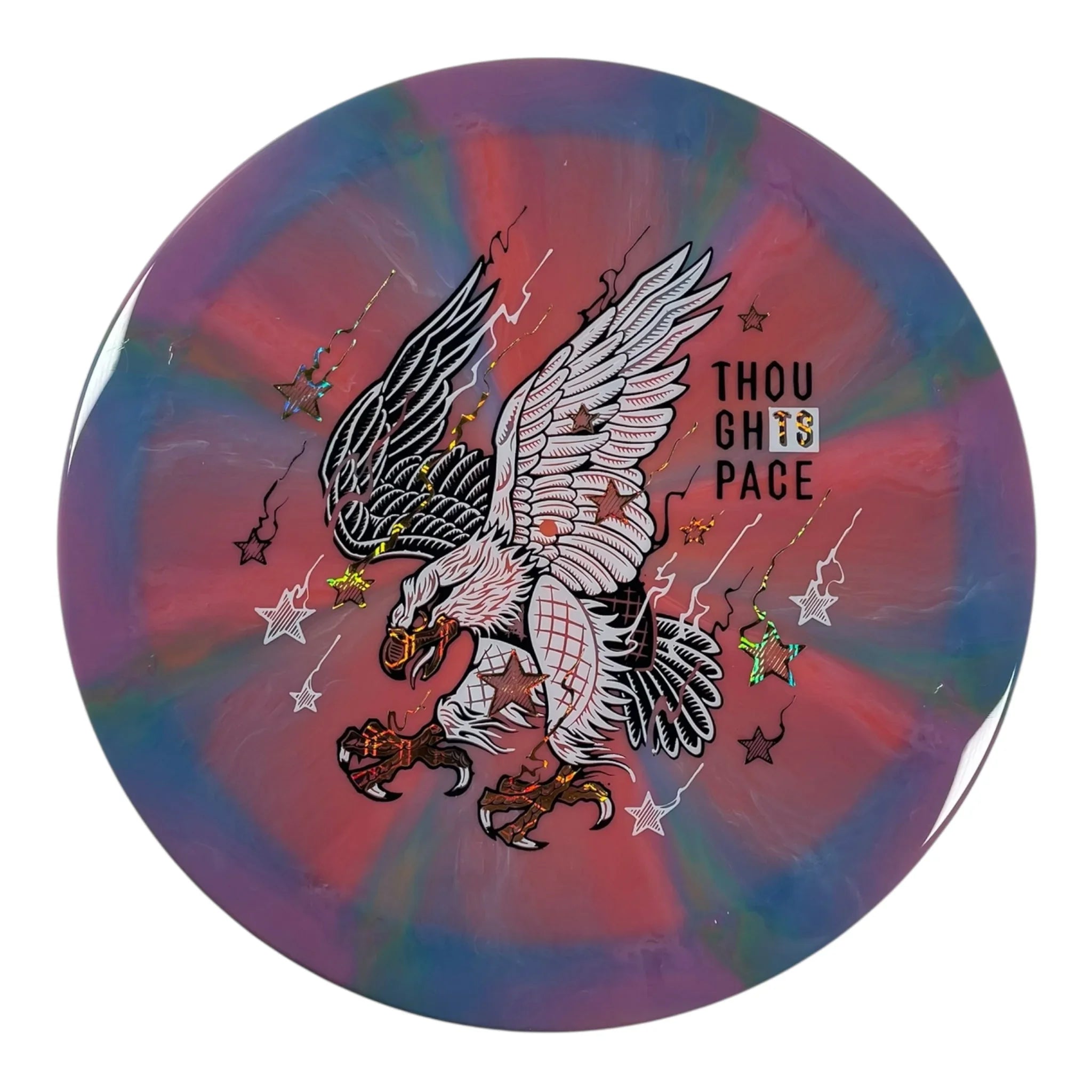 Thought Space Athletics Omen | Nebula Aura | Pink/White/Black 168g (Freedom Chicken) Disc Golf