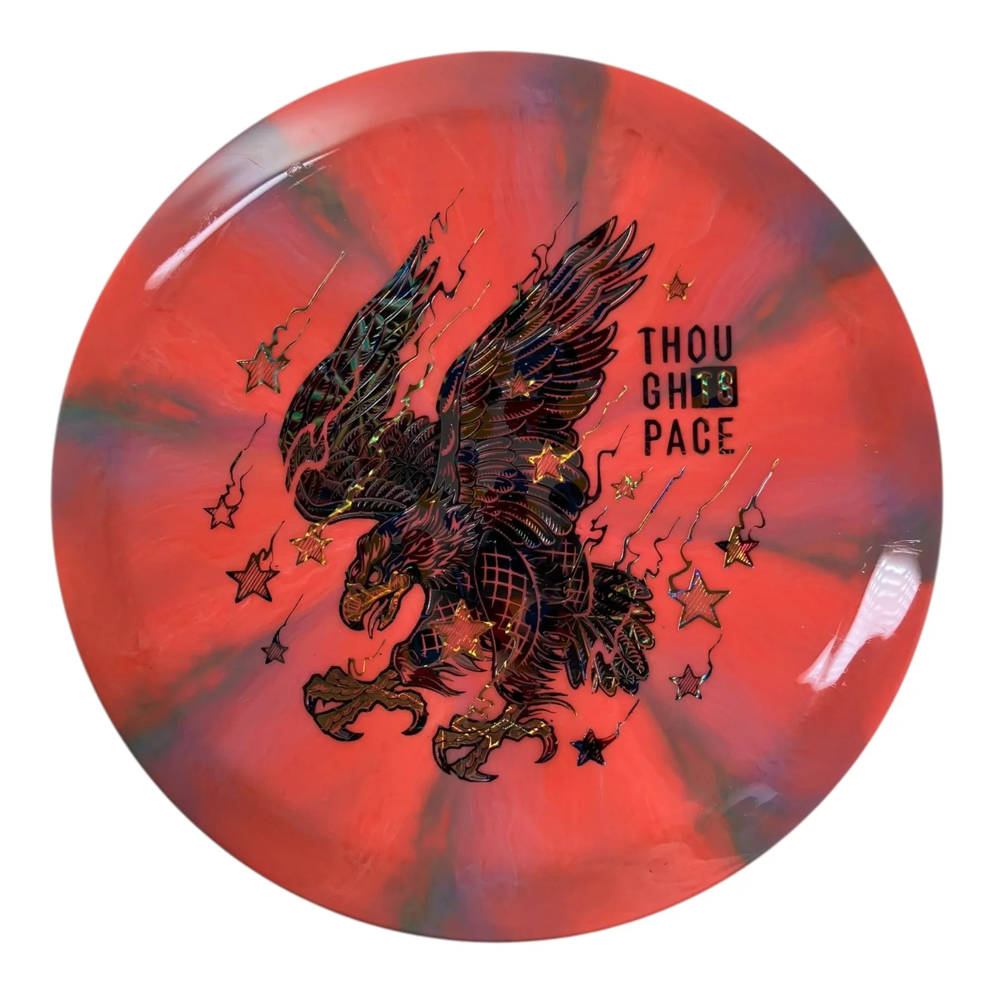 Thought Space Athletics Omen | Nebula Aura | Pink/Wonderbread/Grey 175g (Freedom Chicken) Disc Golf