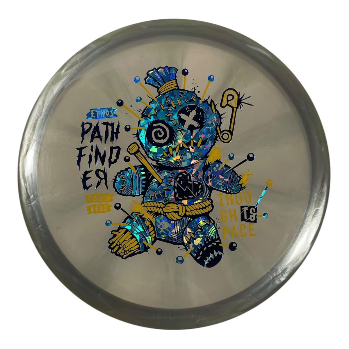 Thought Space Athletics Pathfinder | Experimental Ethos | Grey/Blue Holo 176g (Matt Bell) Disc Golf