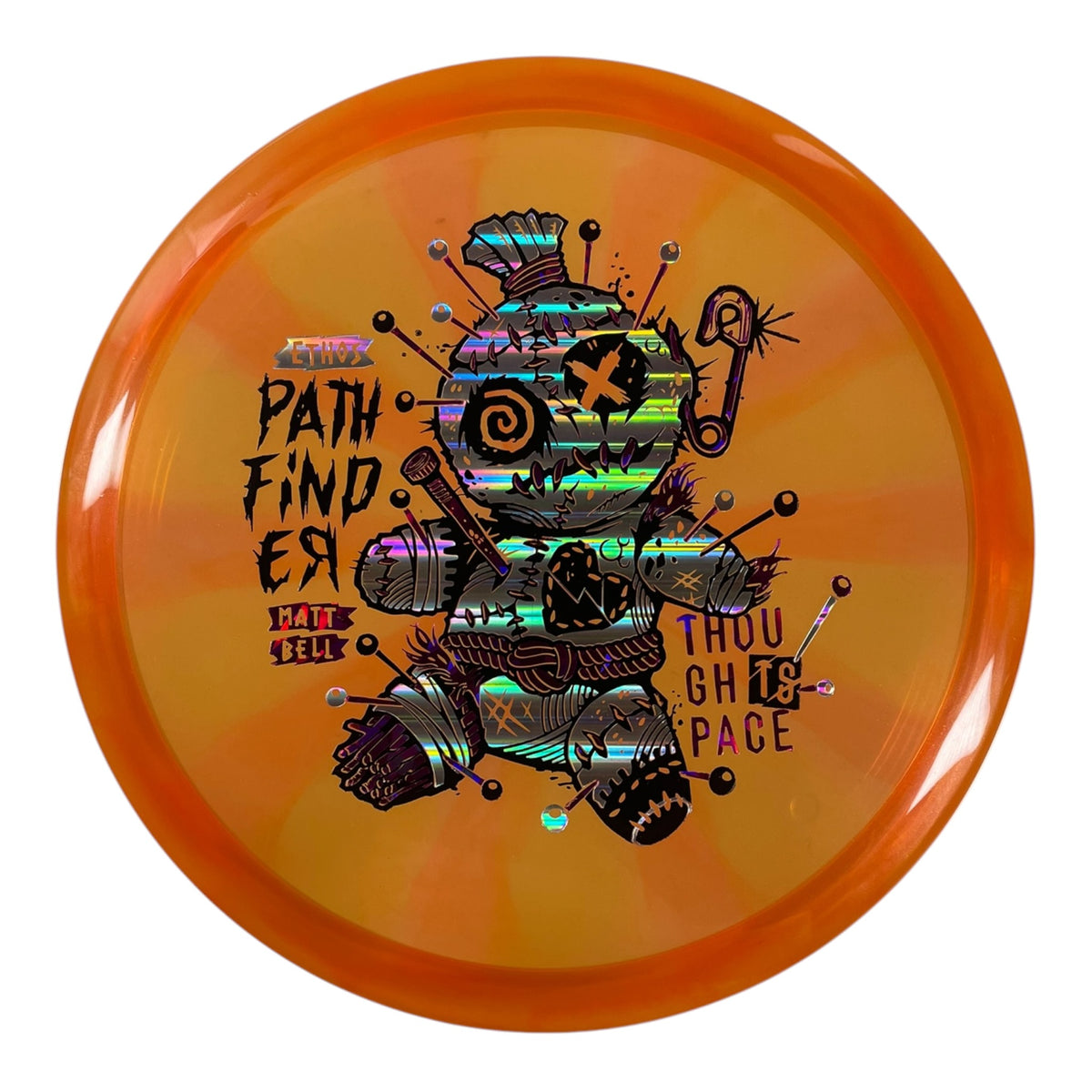 Thought Space Athletics Pathfinder | Experimental Ethos | Orange/Holo 176g (Matt Bell) Disc Golf
