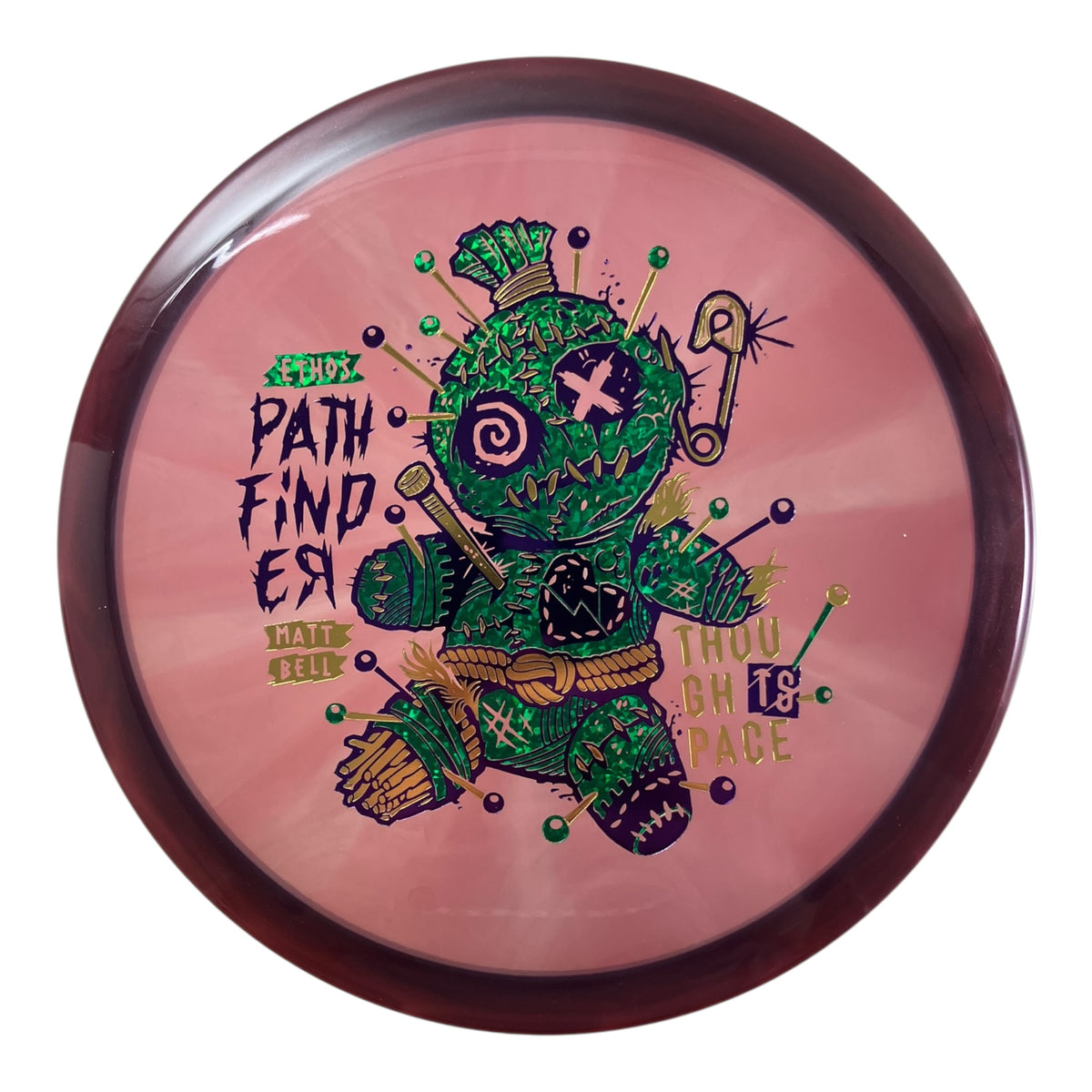 Thought Space Athletics Pathfinder | Experimental Ethos | Purple/Green 173g (Matt Bell) Disc Golf