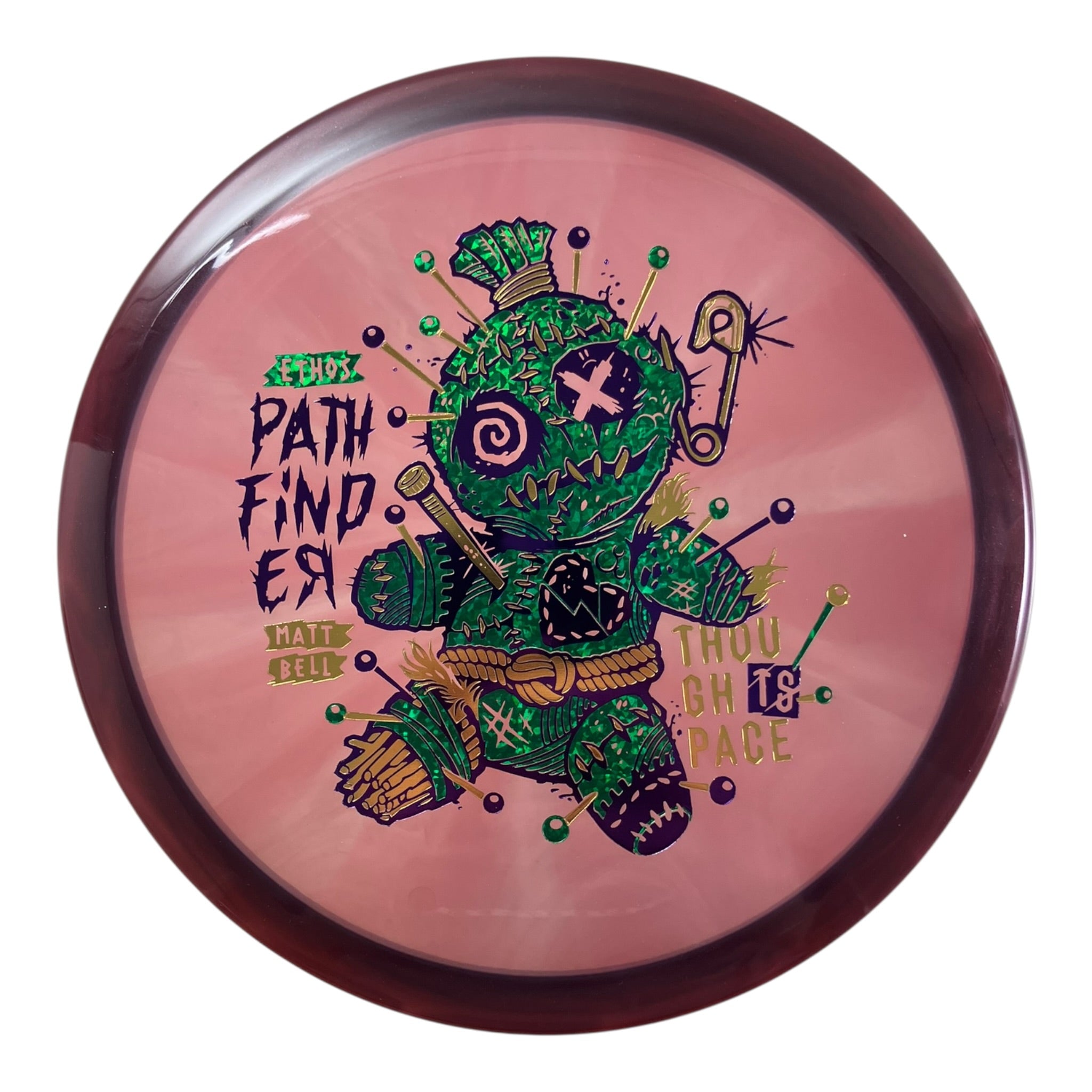 Thought Space Athletics Pathfinder | Experimental Ethos | Purple/Green 173g (Matt Bell) Disc Golf