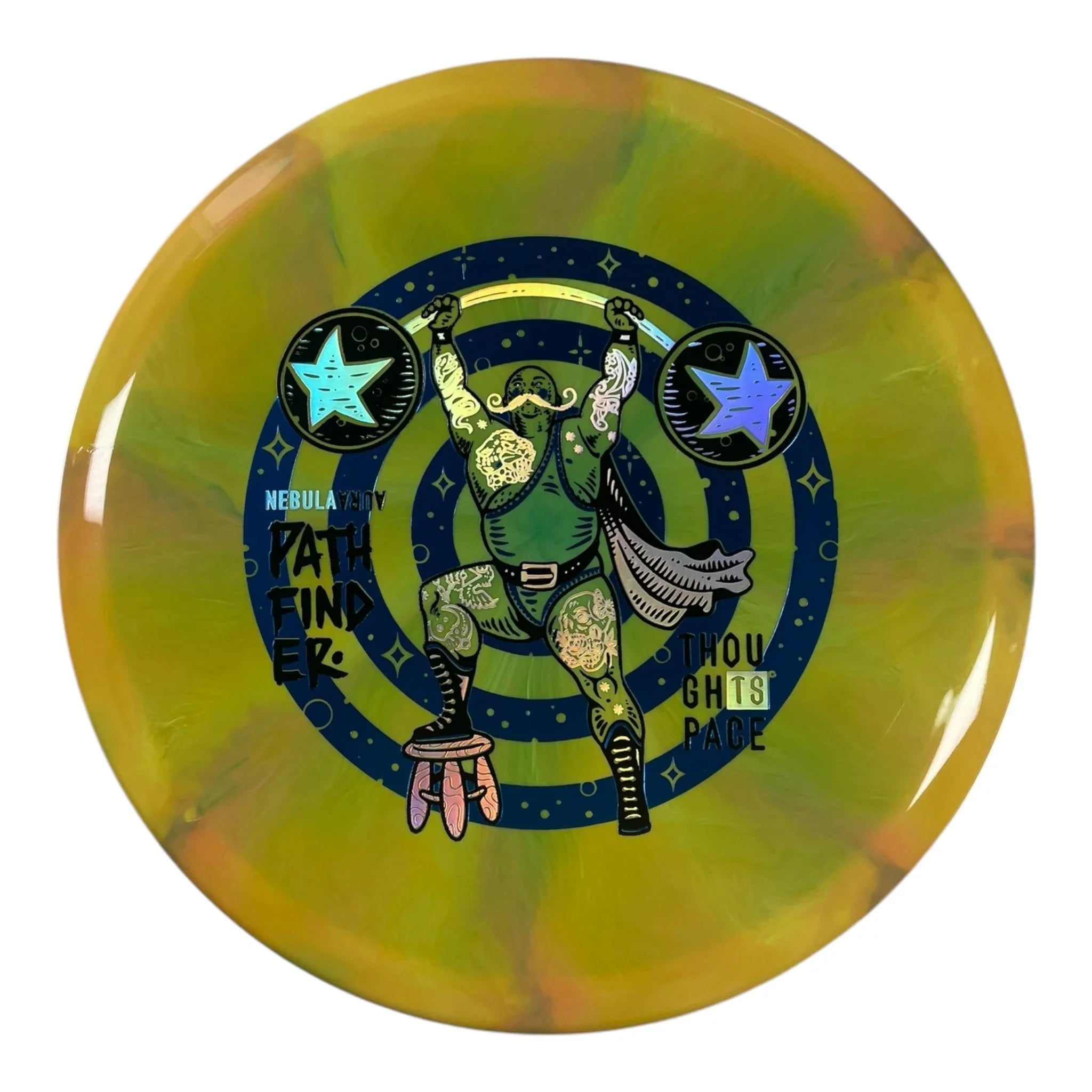 Thought Space Athletics Pathfinder | Nebula Aura | Yellow/Blue 176g Disc Golf