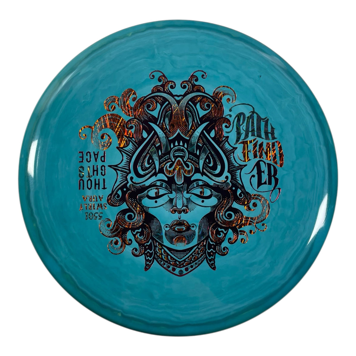 Thought Space Athletics Pathfinder | Swirly Aura | Blue/Orange/Pink 174g Disc Golf