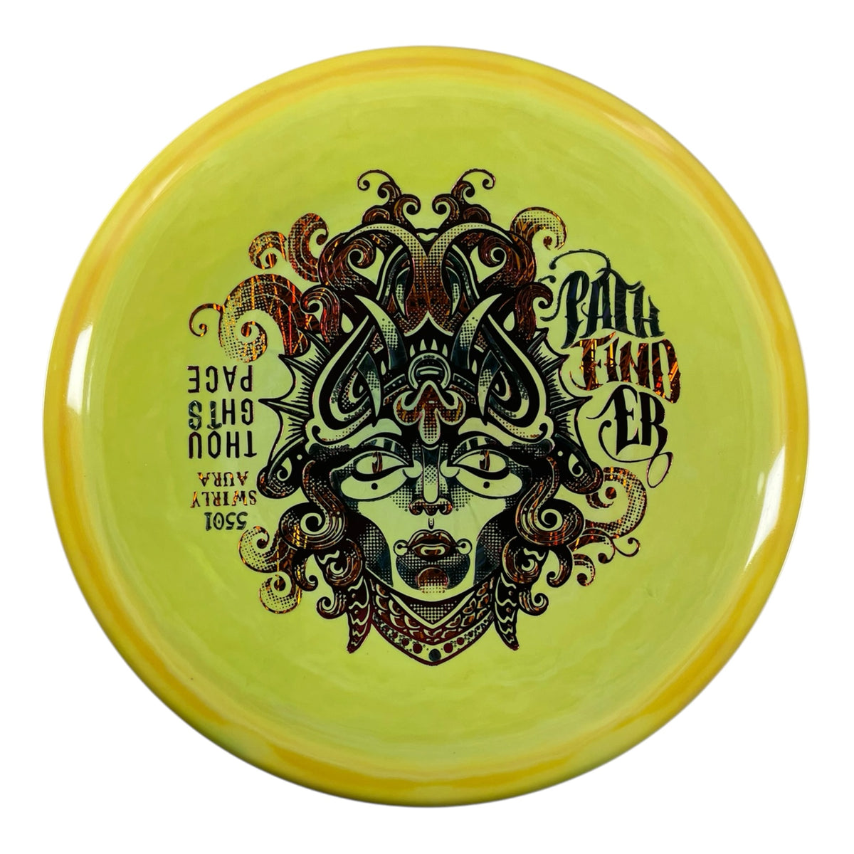 Thought Space Athletics Pathfinder | Swirly Aura | Yellow/Pink/Orange 175g Disc Golf