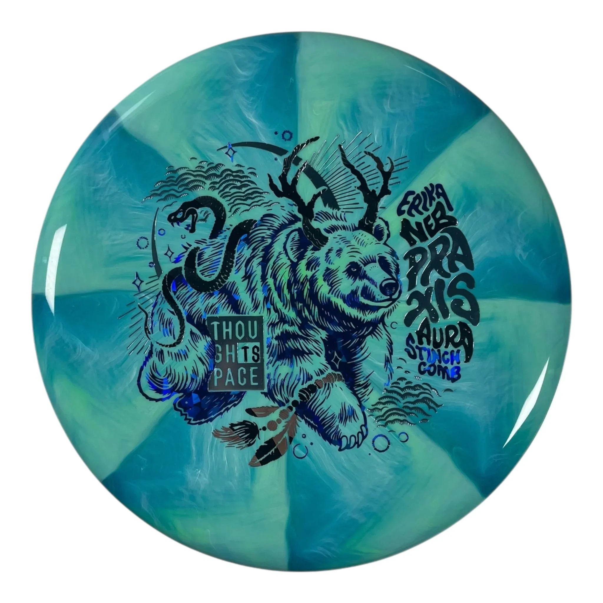 Thought Space Athletics Praxis | Nebula Aura | Blue/Blue 174g (Erika Stinchcomb) Disc Golf