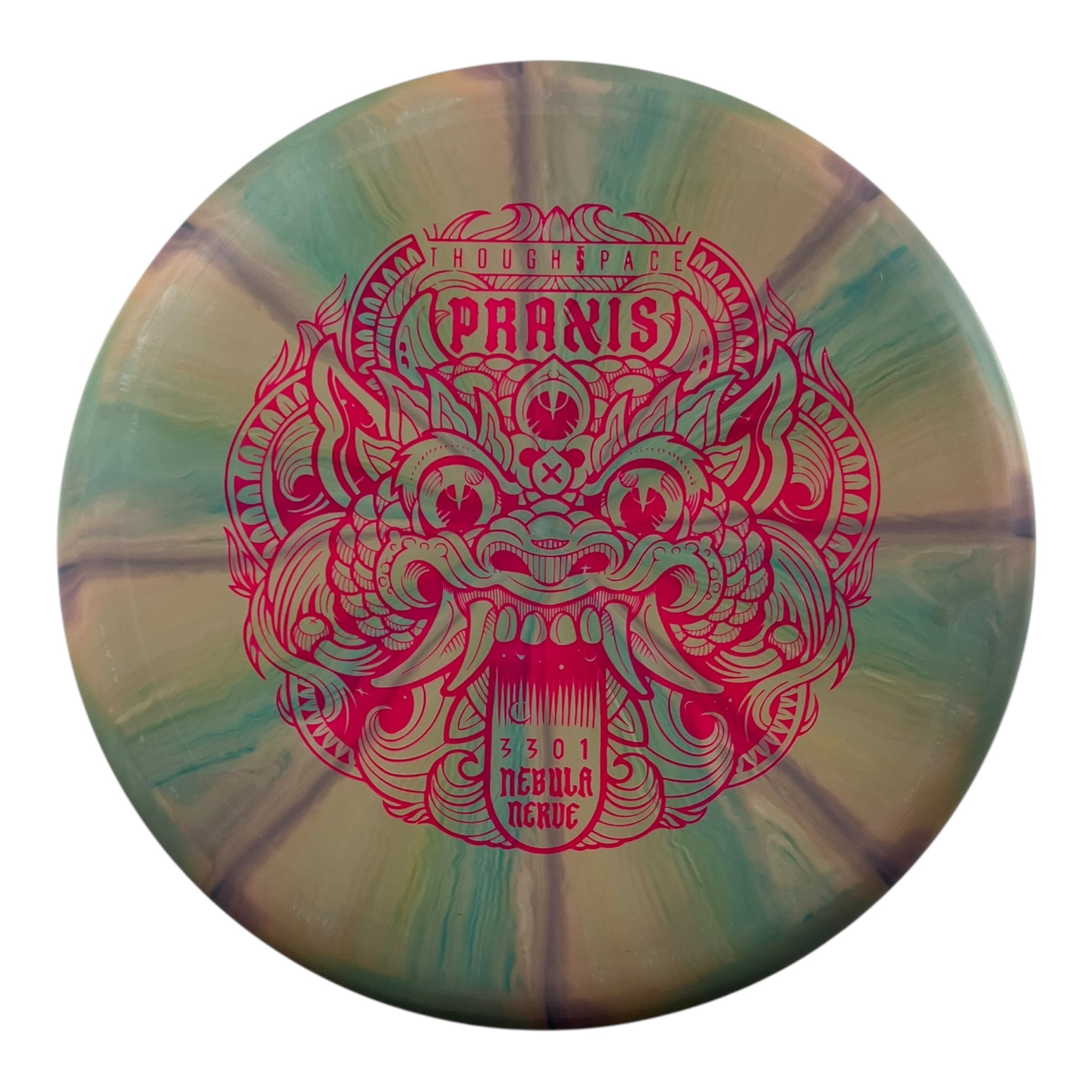 Thought Space Athletics Praxis | Nebula Nerve Firm | Green/Pink 173-174g Disc Golf