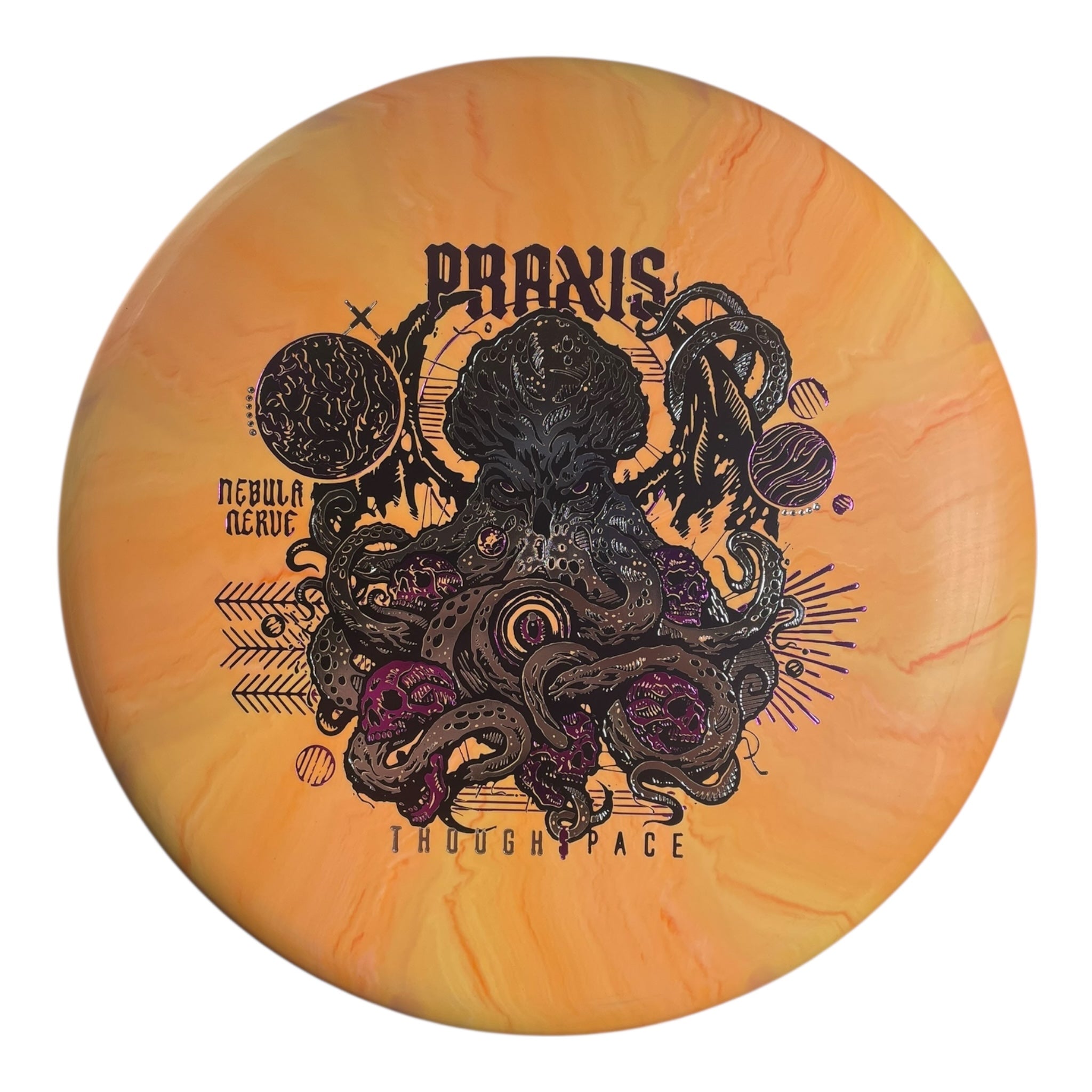 Thought Space Athletics Praxis | Nebula Nerve | Orange/Silver/Purple 171g Disc Golf