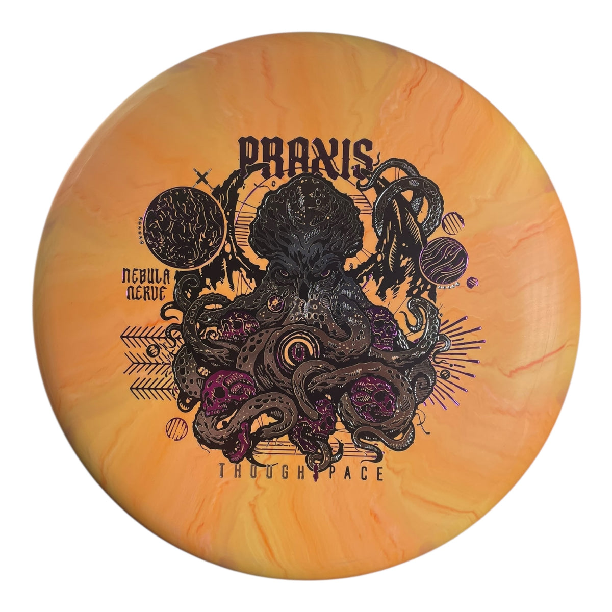 Thought Space Athletics Praxis | Nebula Nerve | Orange/Silver/Purple 171g Disc Golf