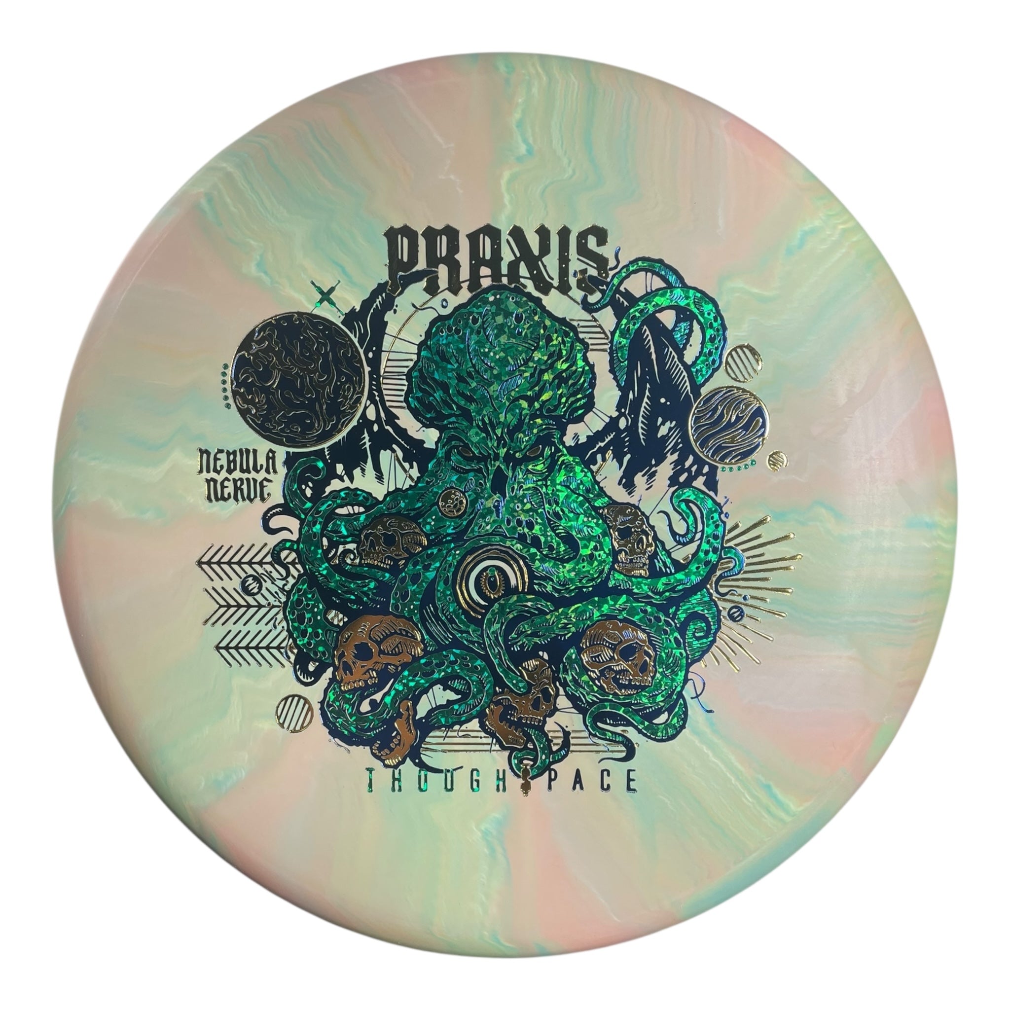 Thought Space Athletics Praxis | Nebula Nerve | Yellow/Green/Gold 171g Disc Golf