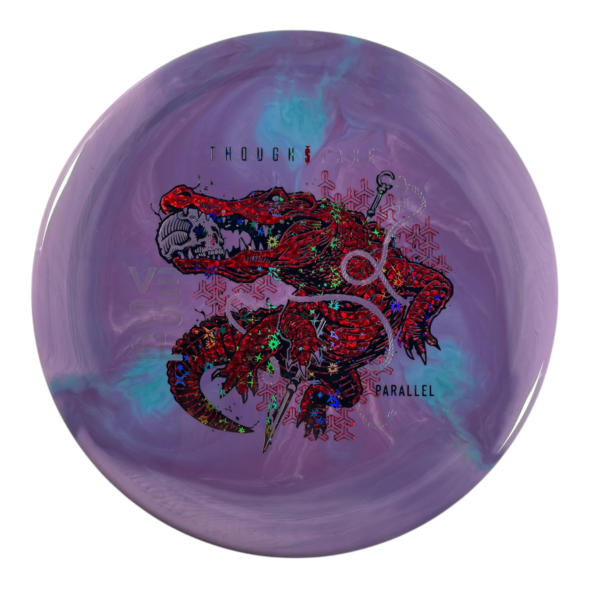 Thought Space Athletics Vessel | Parallel | Purple/Red/Black Stars 174g Disc Golf