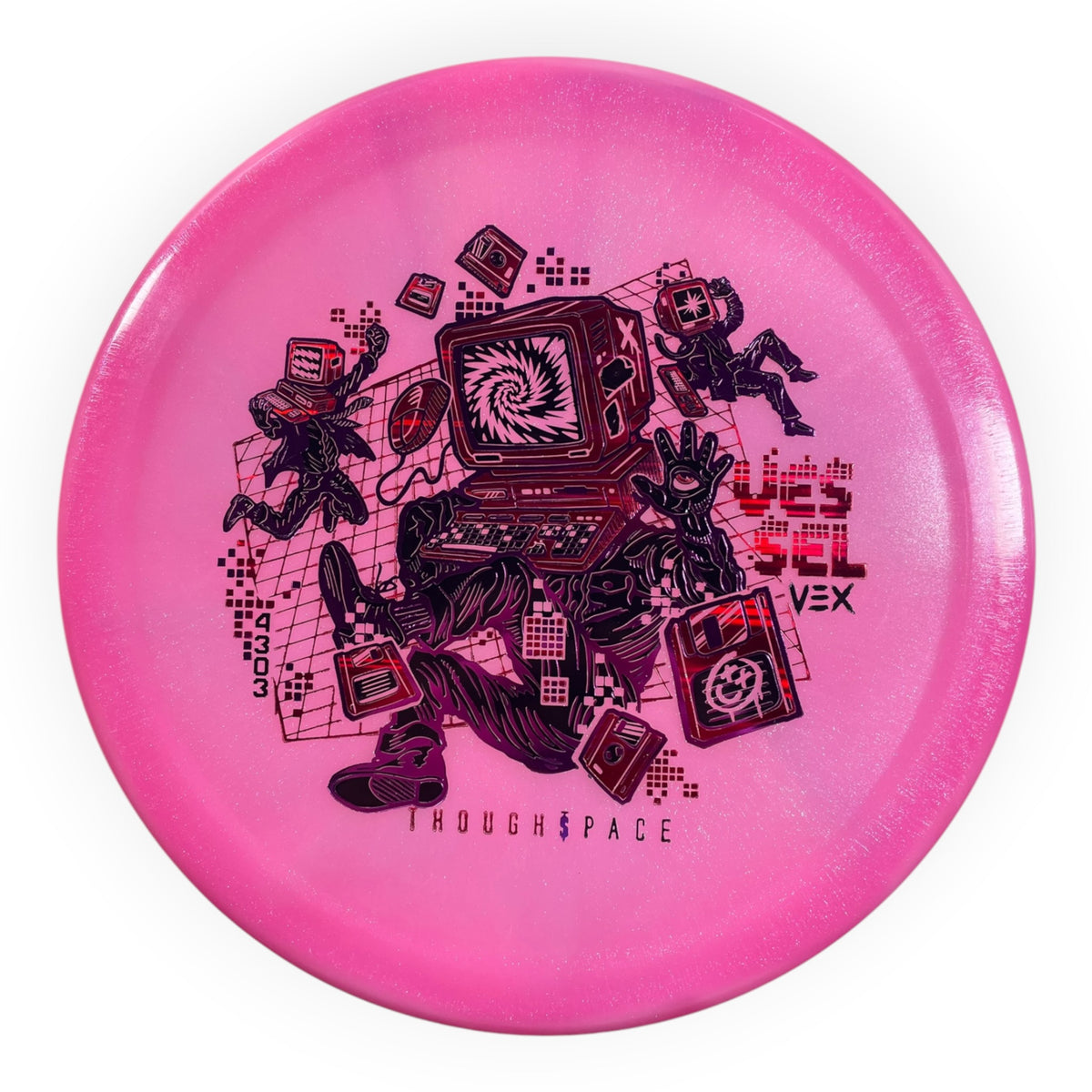 Thought Space Athletics Vessel | Vex | Pink/Black 174g Disc Golf