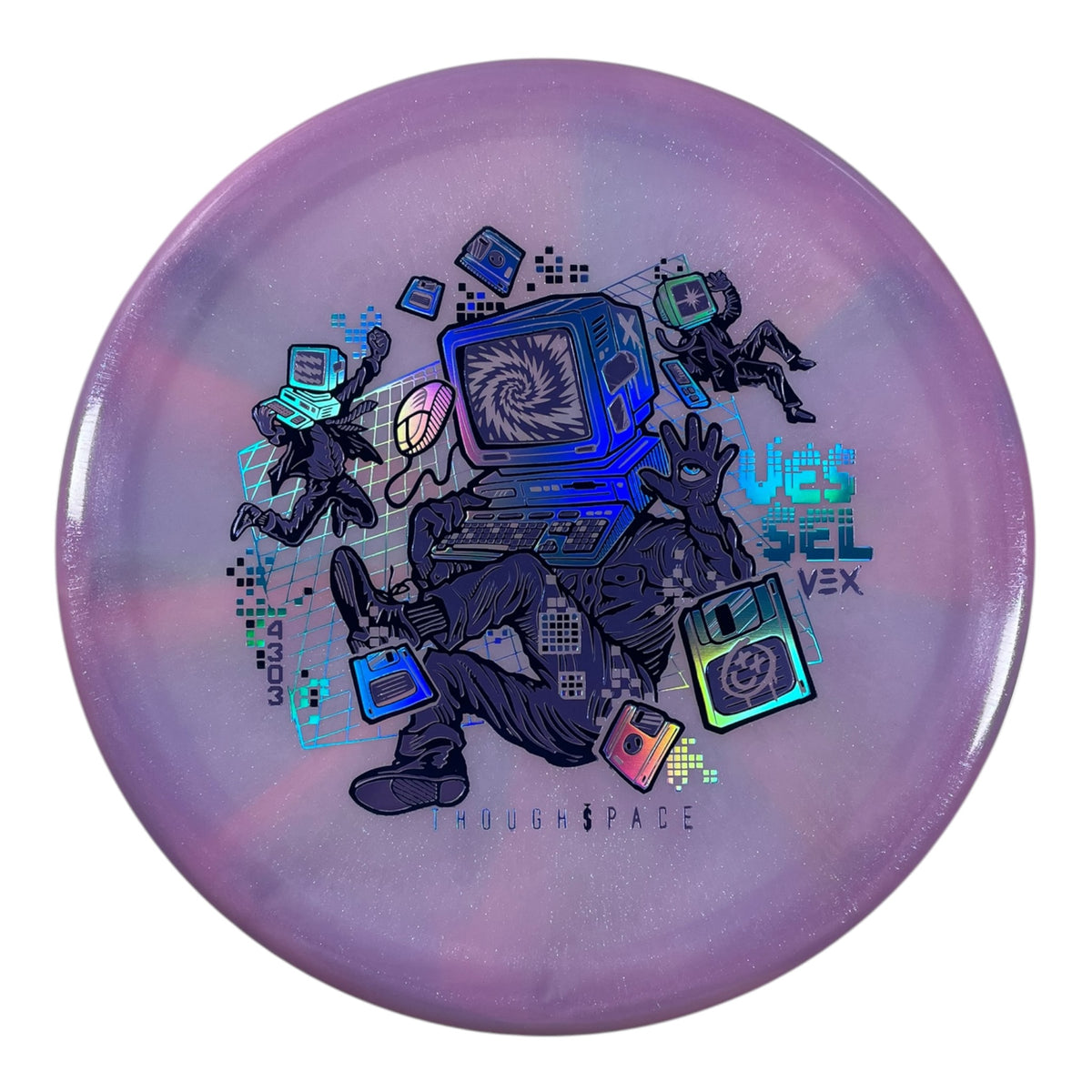 Thought Space Athletics Vessel | Vex | Pink/Blue Holo 173g Disc Golf