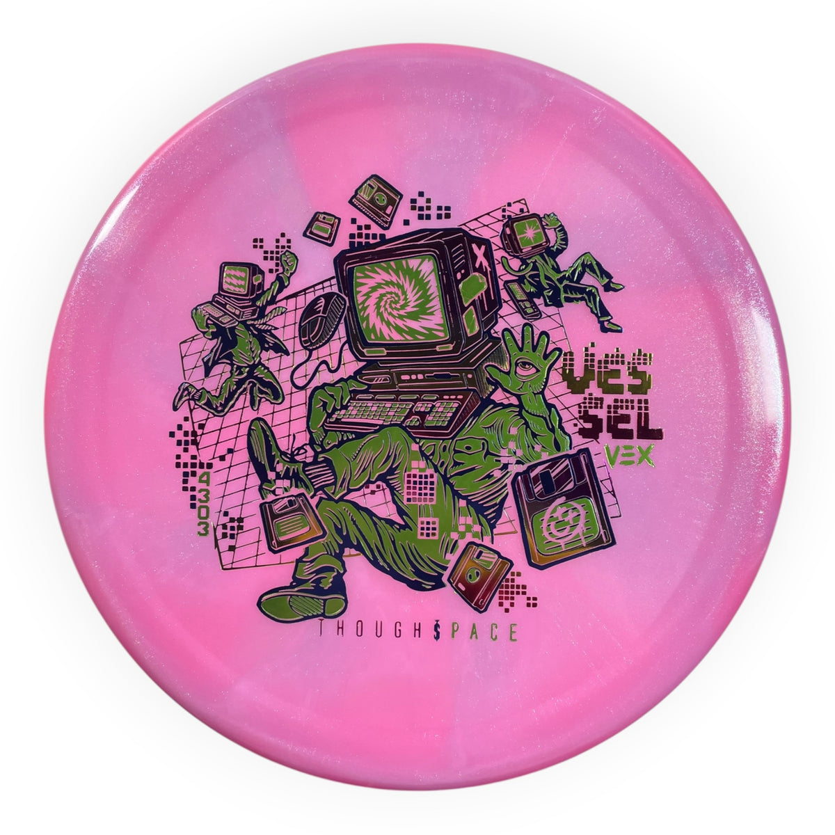 Thought Space Athletics Vessel | Vex | Pink/Green 173g Disc Golf