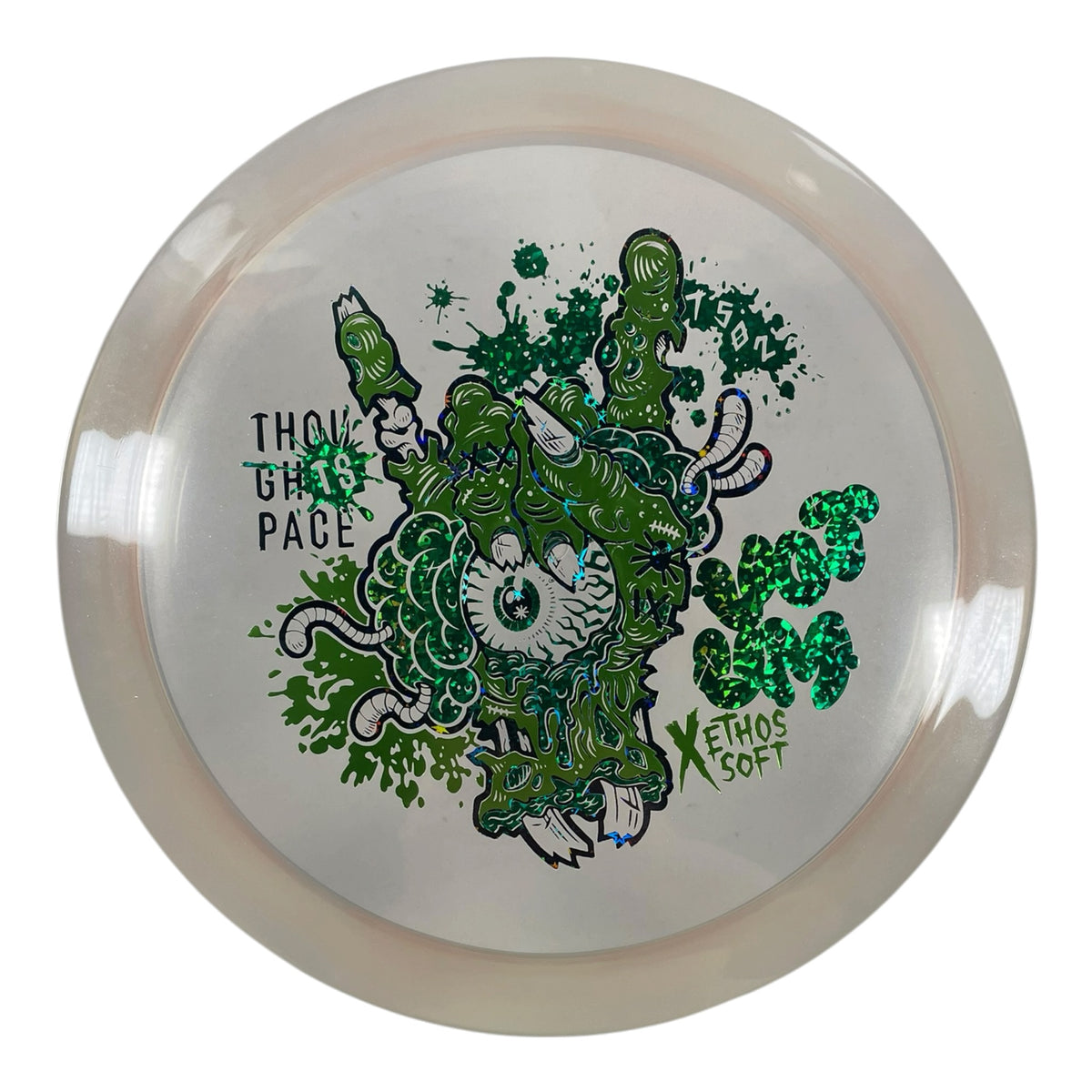 Thought Space Athletics Votum | Experimental Ethos Soft | Clear/Green Holo 172g Disc Golf