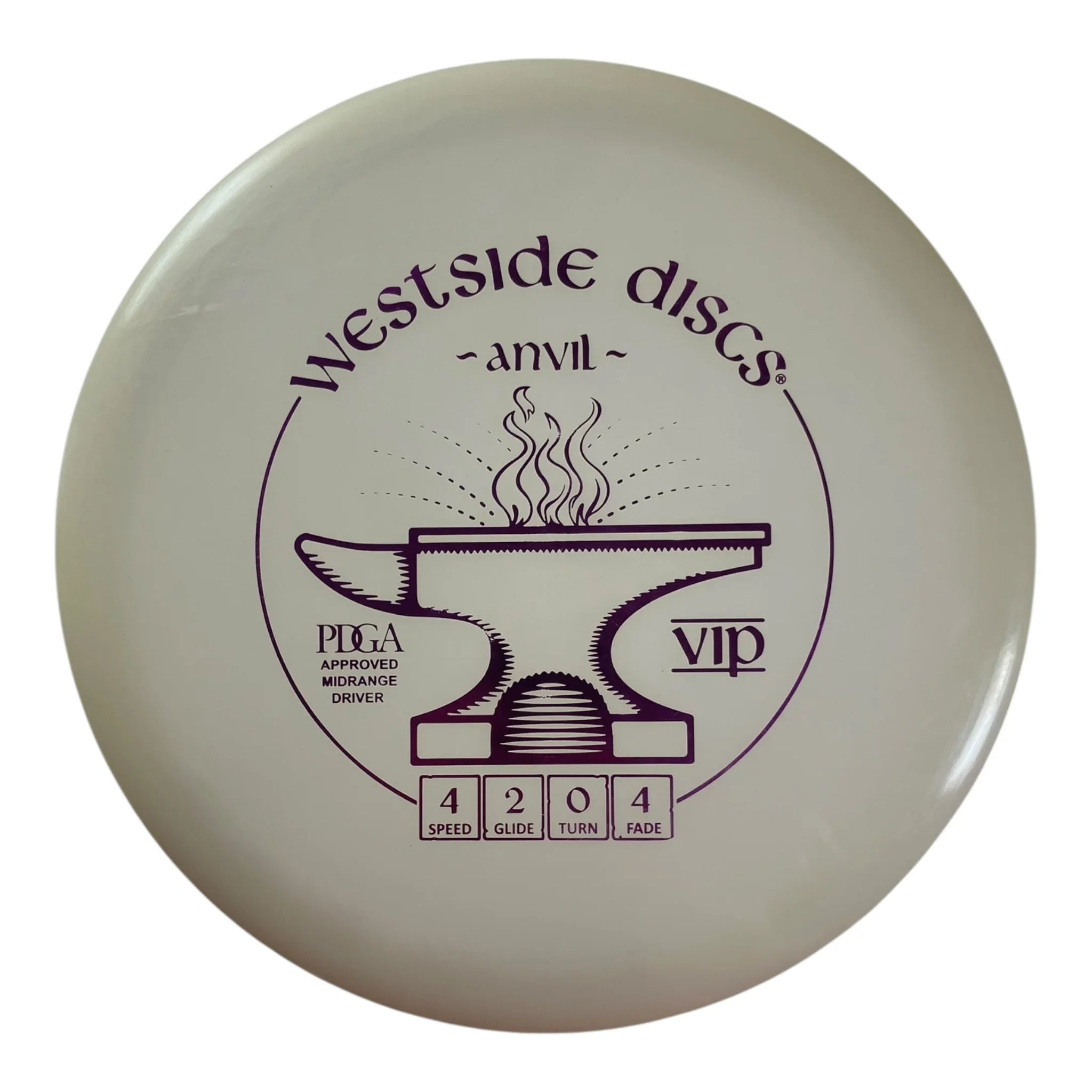 Westside Discs Anvil - Used Excellent | VIP | White/Purple 173g Disc Golf
