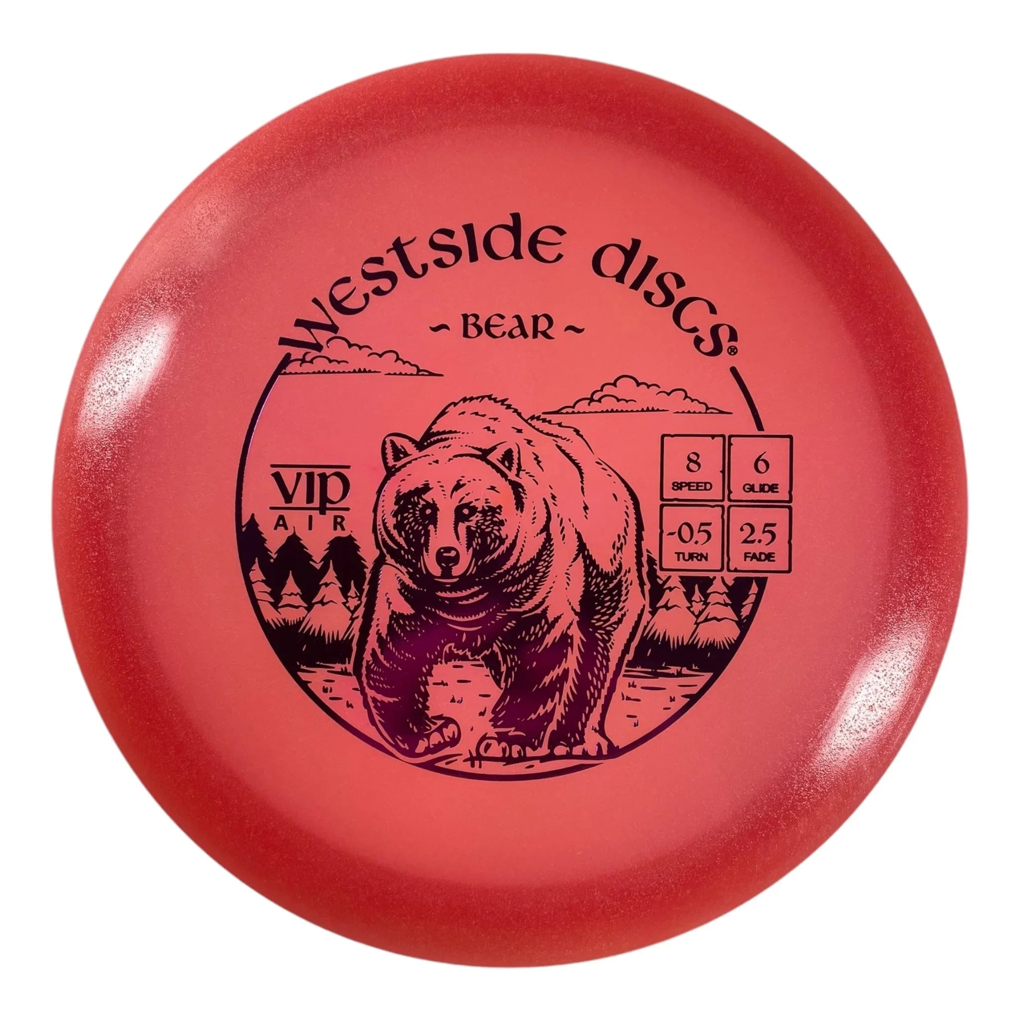 Westside Discs Bear | VIP Air | Red/Purple 163g Disc Golf
