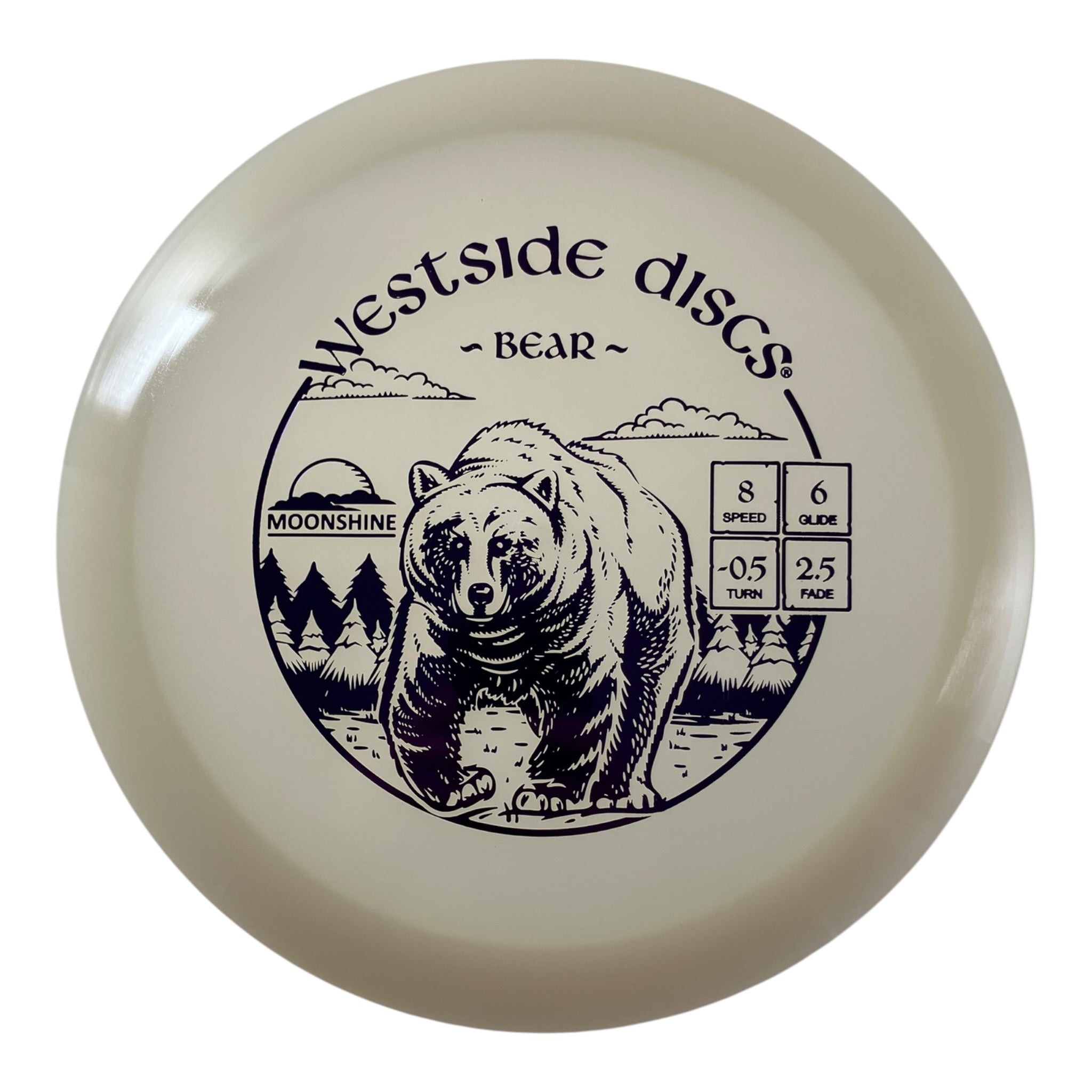 Westside Discs Bear | VIP Moonshine | Glow/Purple 173g Disc Golf