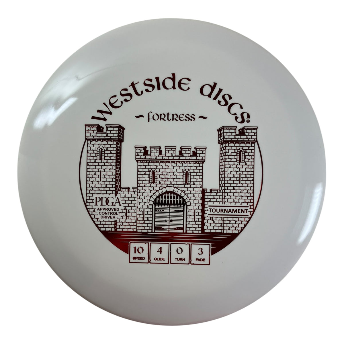 Westside Discs Fortress | Tournament | White/Red 173g Disc Golf