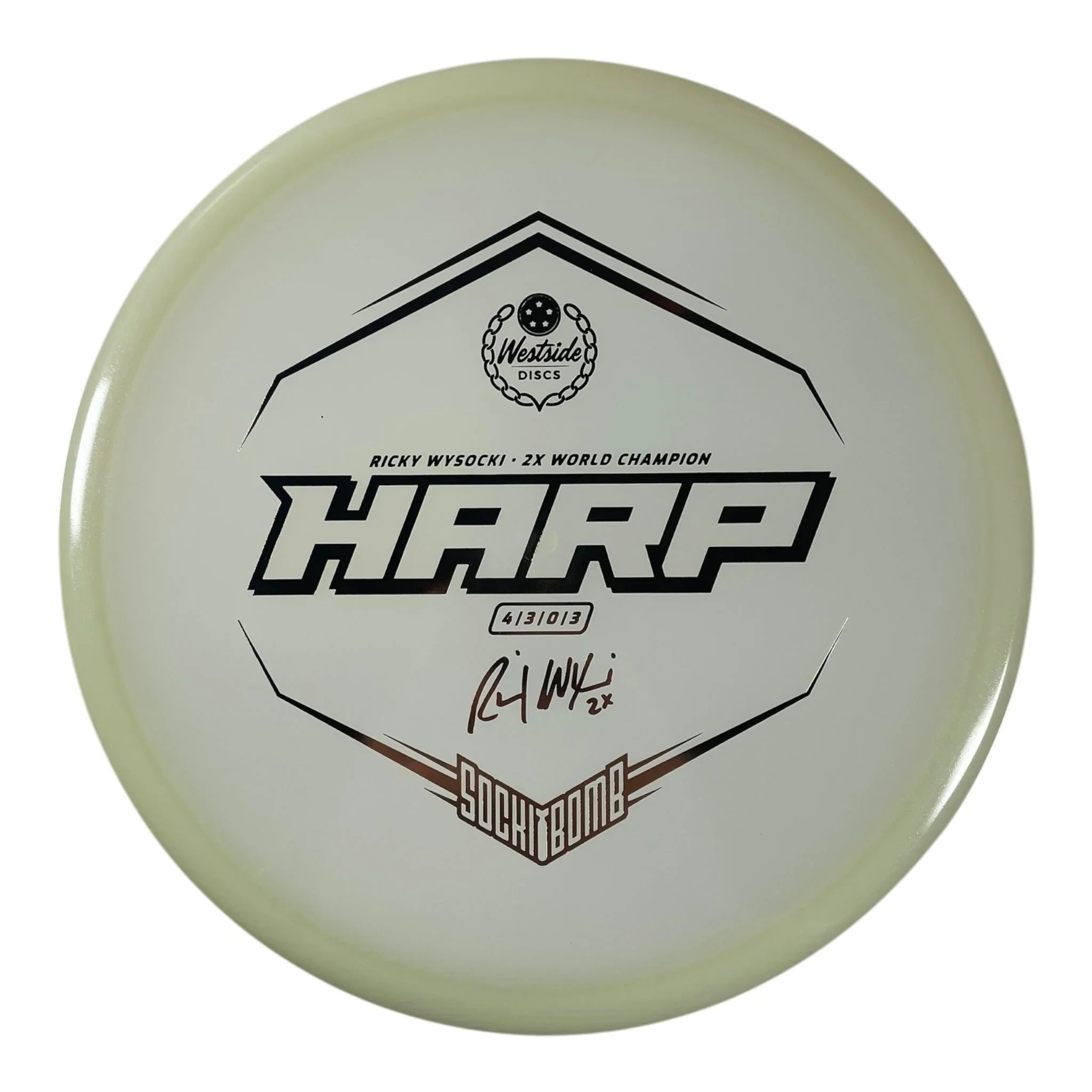 Westside Discs Harp | VIP Moonshine | Glow/Gold 173 - 176g (Ricky Wysocki) Disc Golf