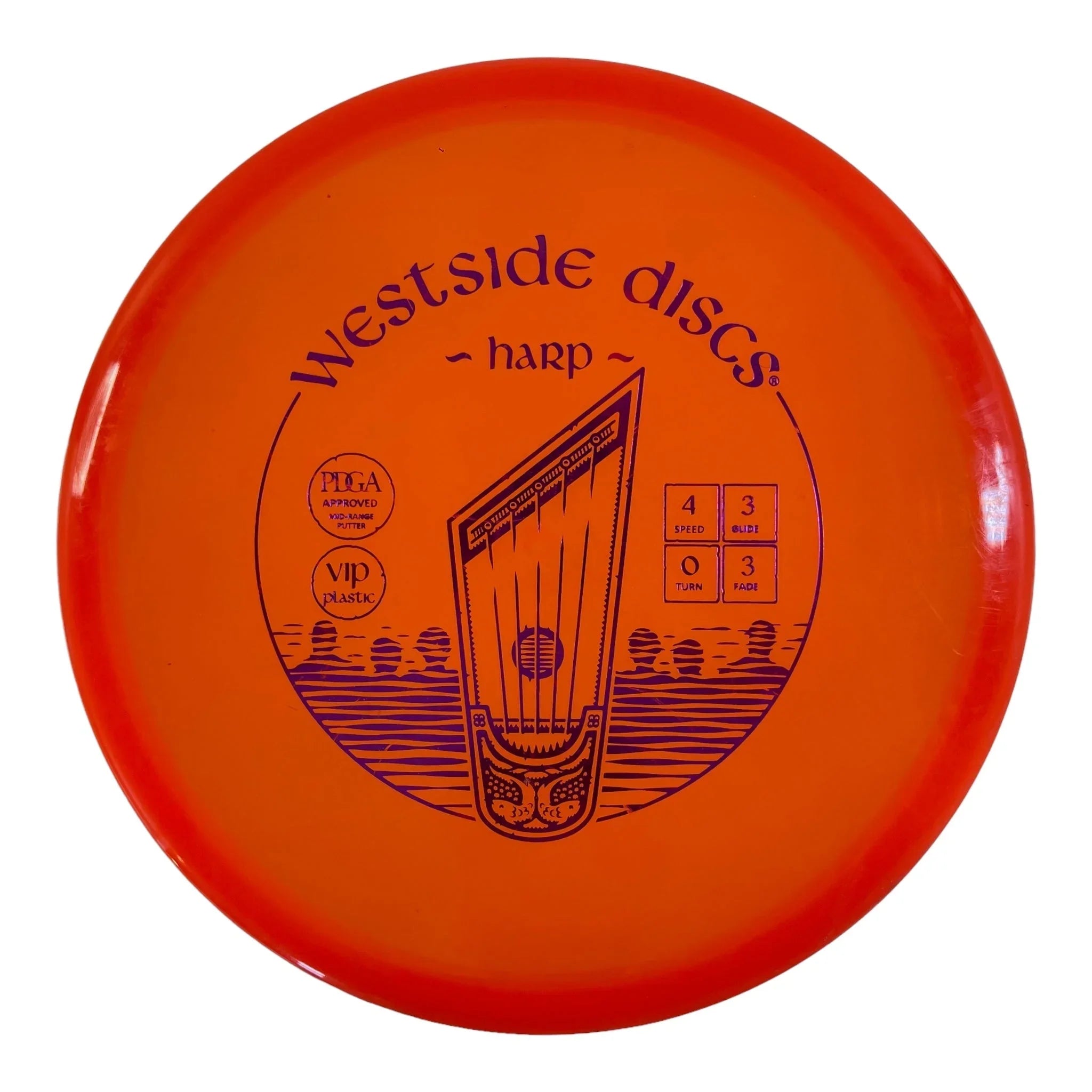 Westside Discs Harp - Used Like New | VIP | Orange/Purple 176g Disc Golf