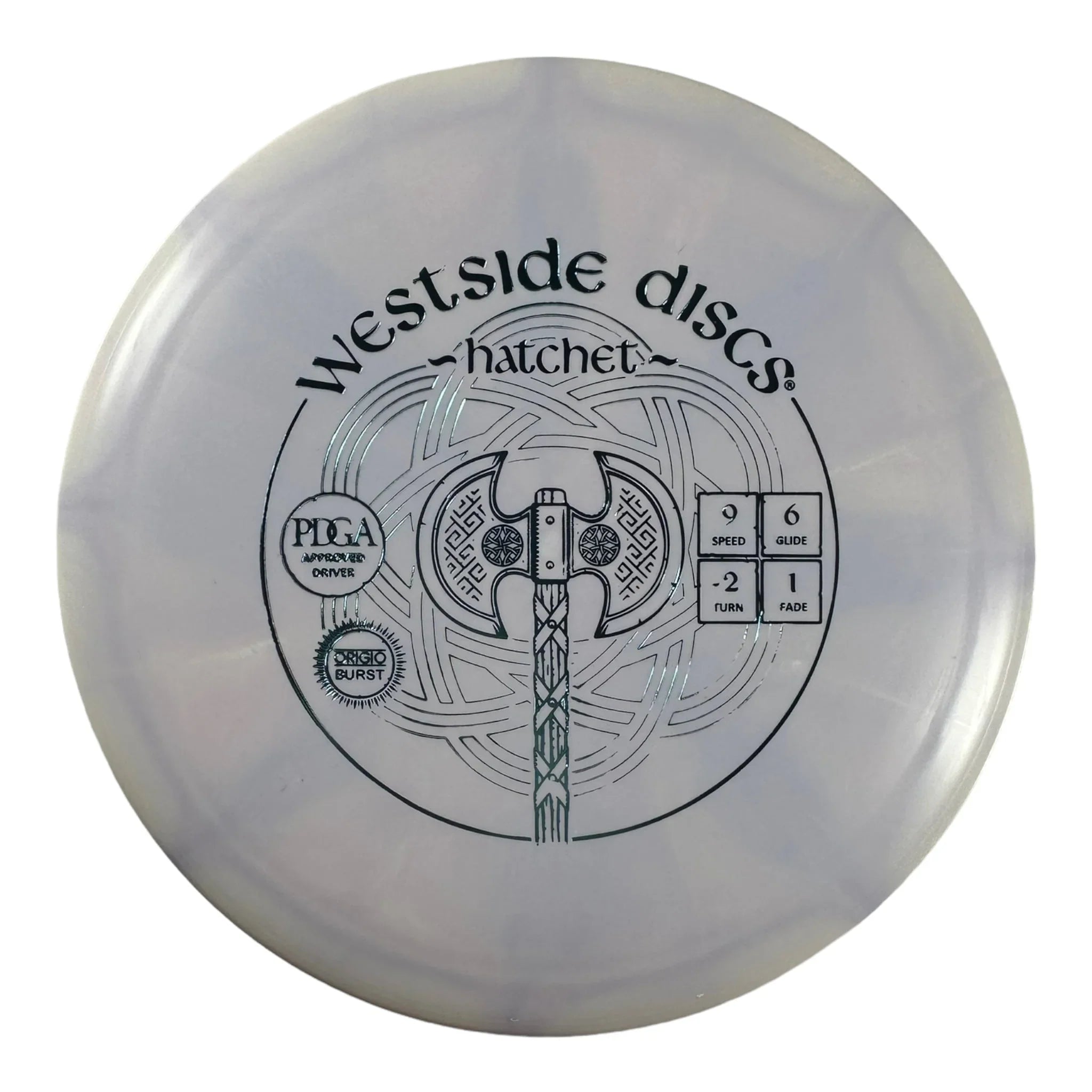 Westside Discs Hatchet | BT Origio Burst | Purple/Red 174g Disc Golf