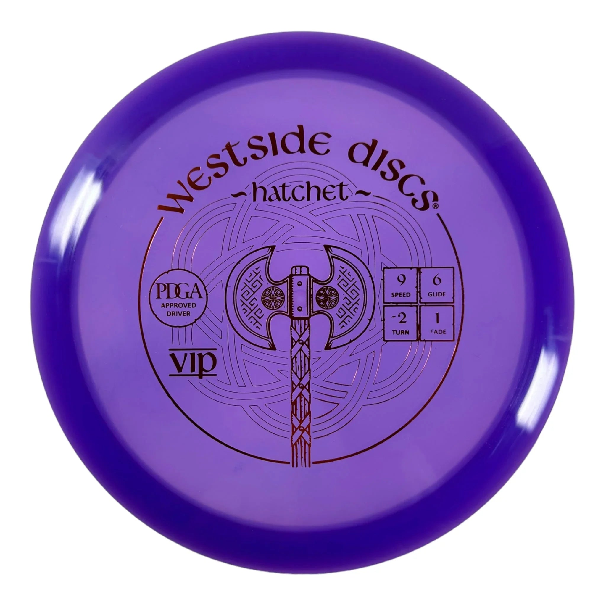Westside Discs Hatchet | VIP | Purple/Bronze 173g Disc Golf