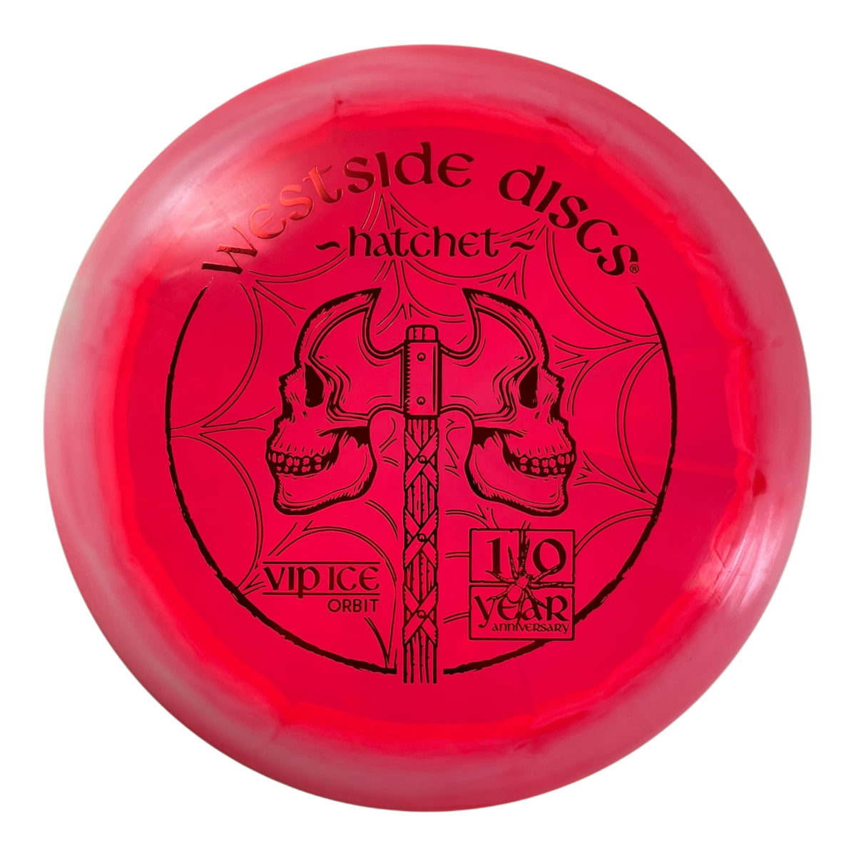 Westside Discs Hatchet - Used Like New | Vip Ice Orbit | Red/Red 174g (10 Year) Disc Golf