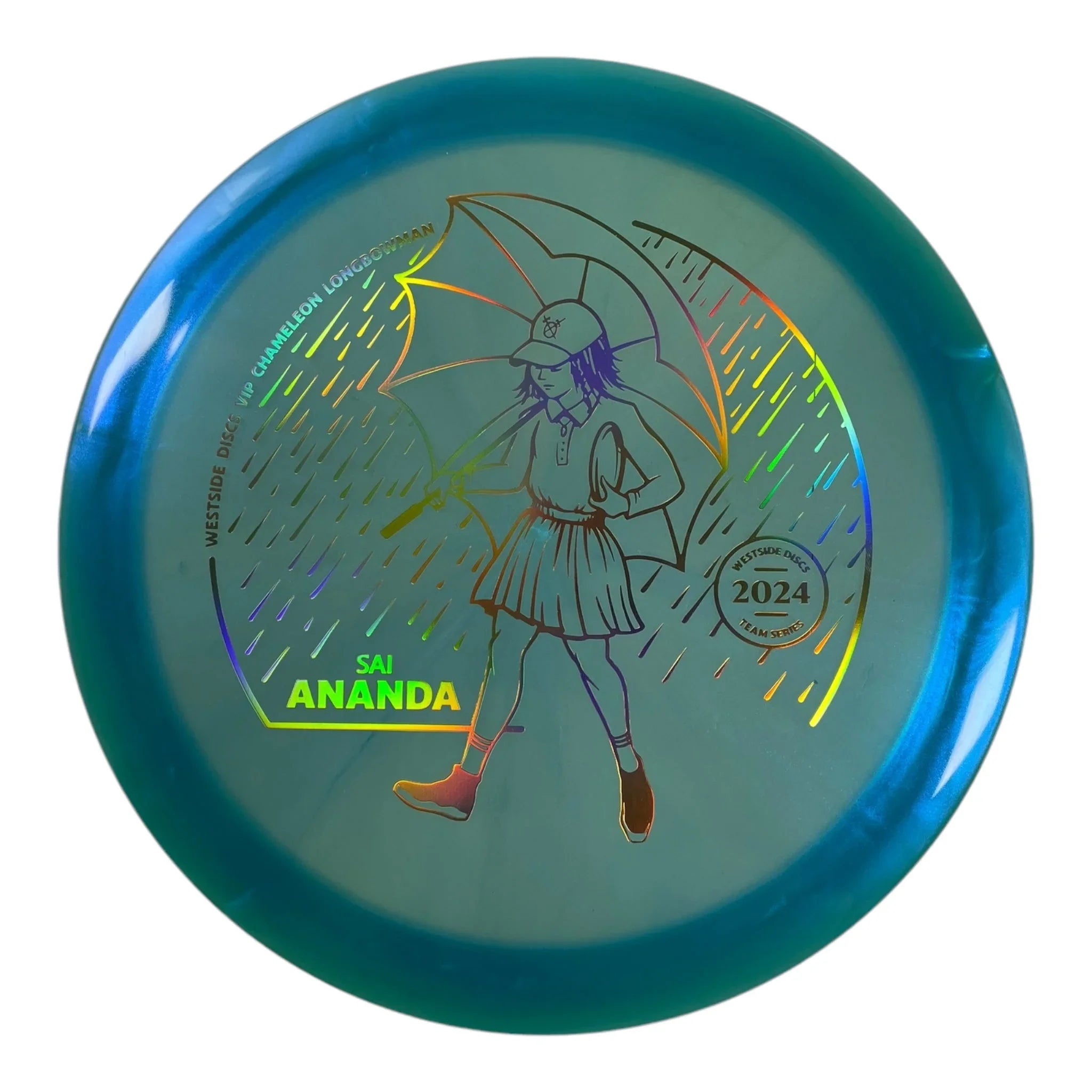 Westside Discs Longbowman | VIP Chameleon | Blue/Holo 173g (Sai Ananda) Disc Golf