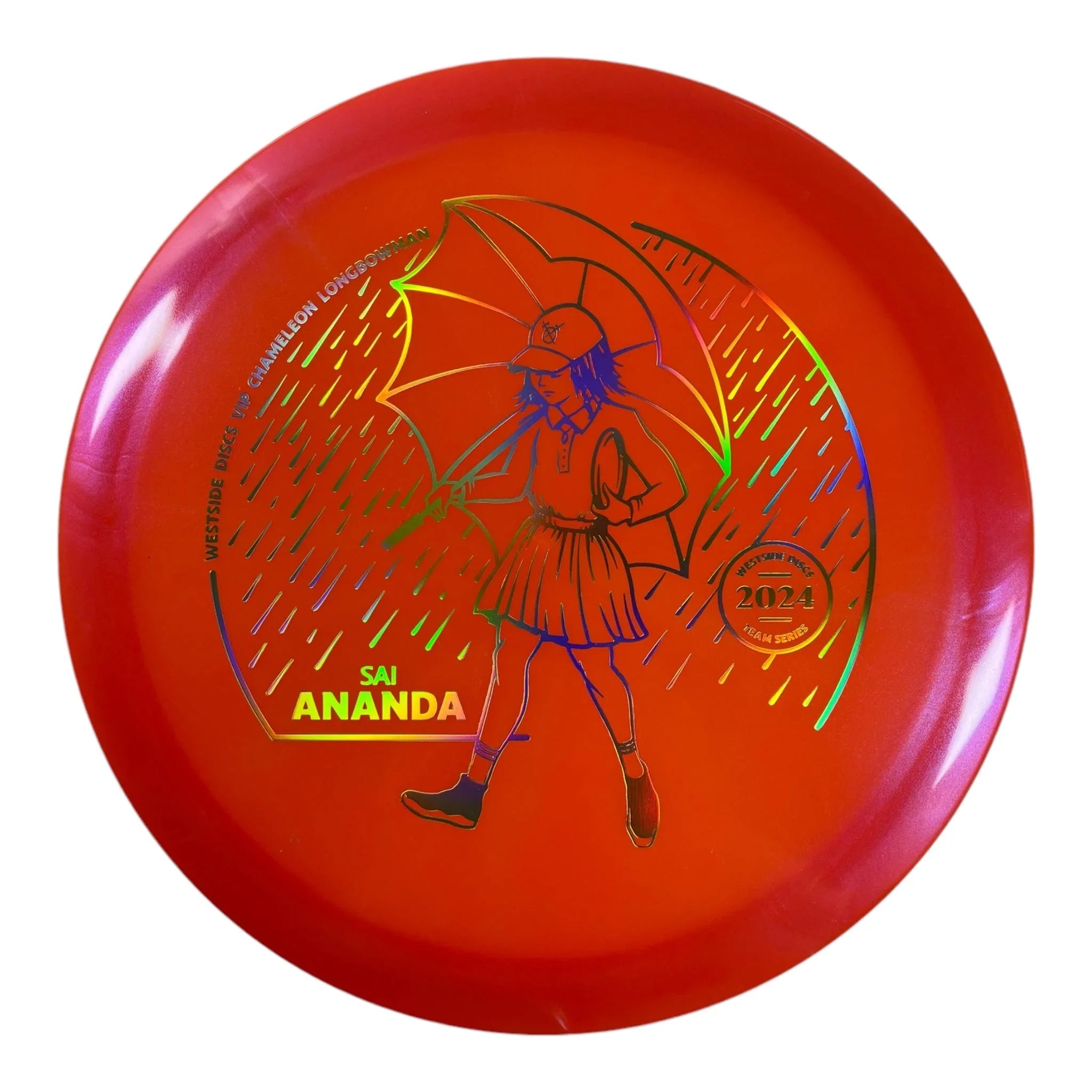 Westside Discs Longbowman | VIP Chameleon | Orange/Holo 174 - 176g (Sai Ananda) Disc Golf