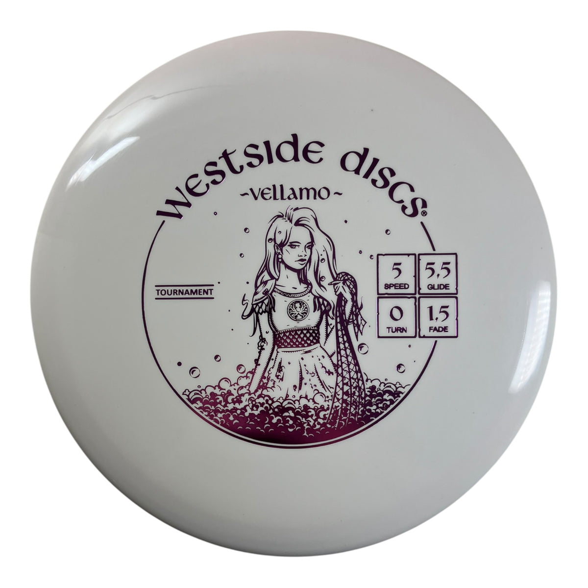 Westside Discs Vellamo | Tournament | White/Pink 180g Disc Golf