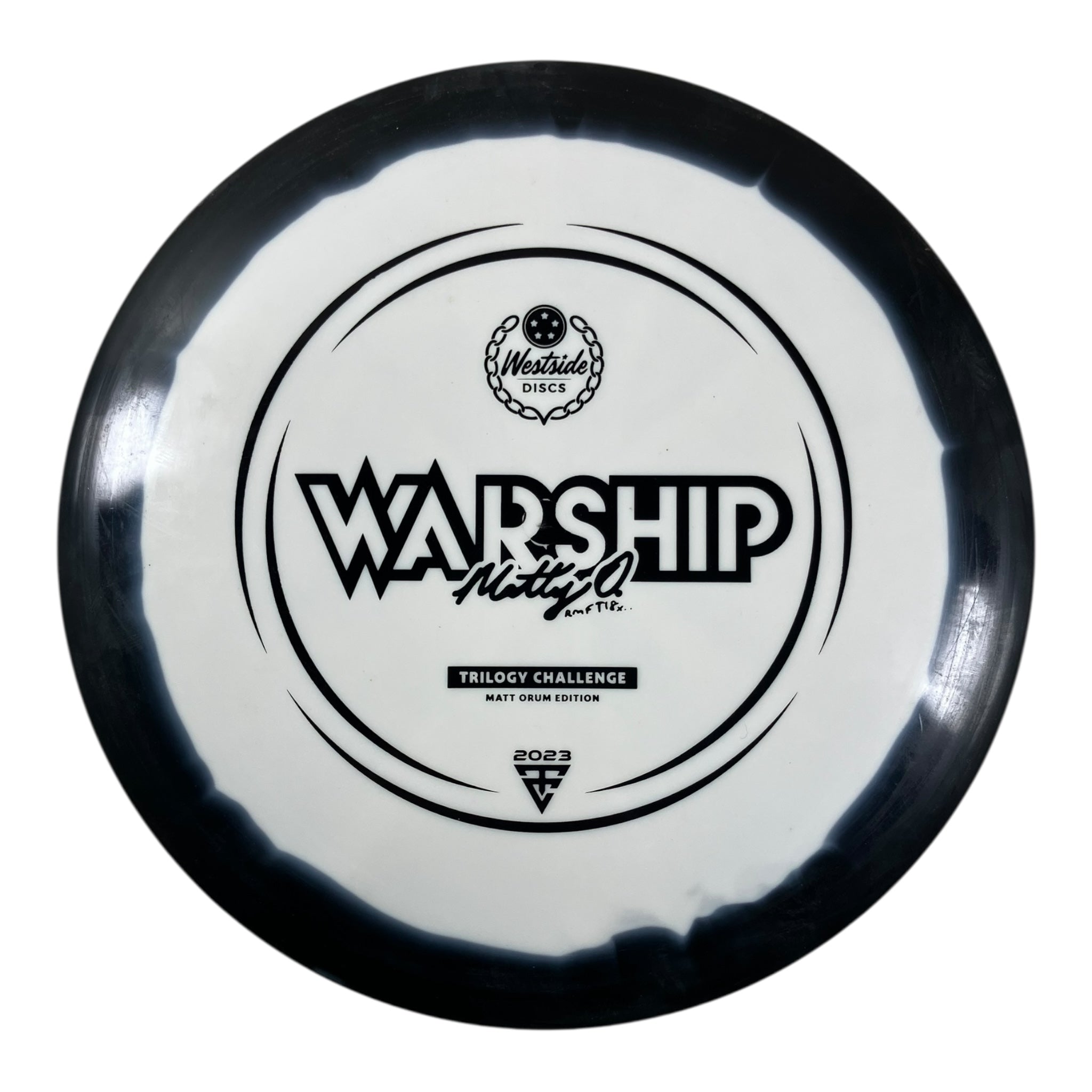 Westside Discs Warship - Used Good | Tournament Orbit | White/Black 177g (Matt Orum) Disc Golf