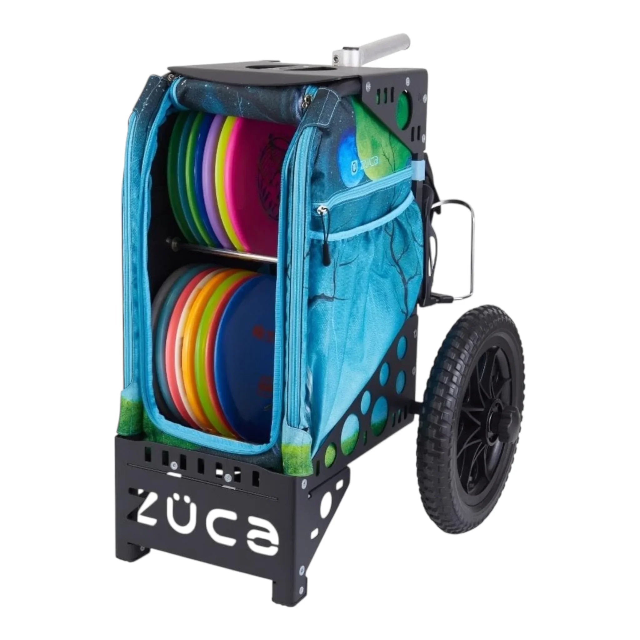 Zuca All-Terrain Cart with Moonlight Mando Bag Disc Golf