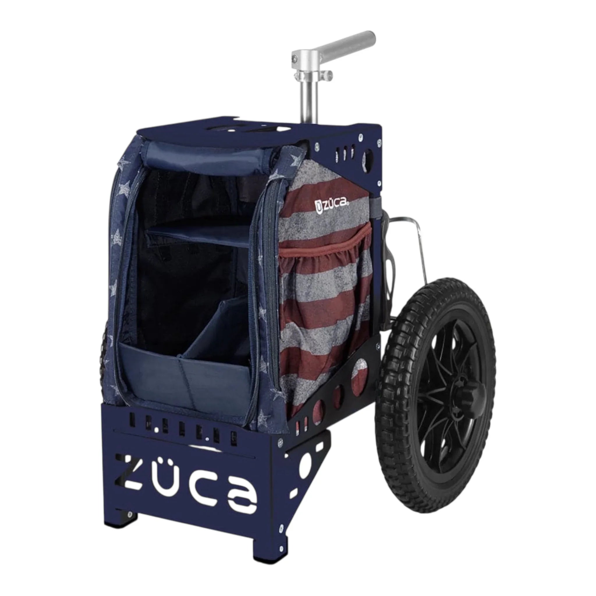 Zuca Compact Disc Golf Cart with Old Glory Bag Disc Golf