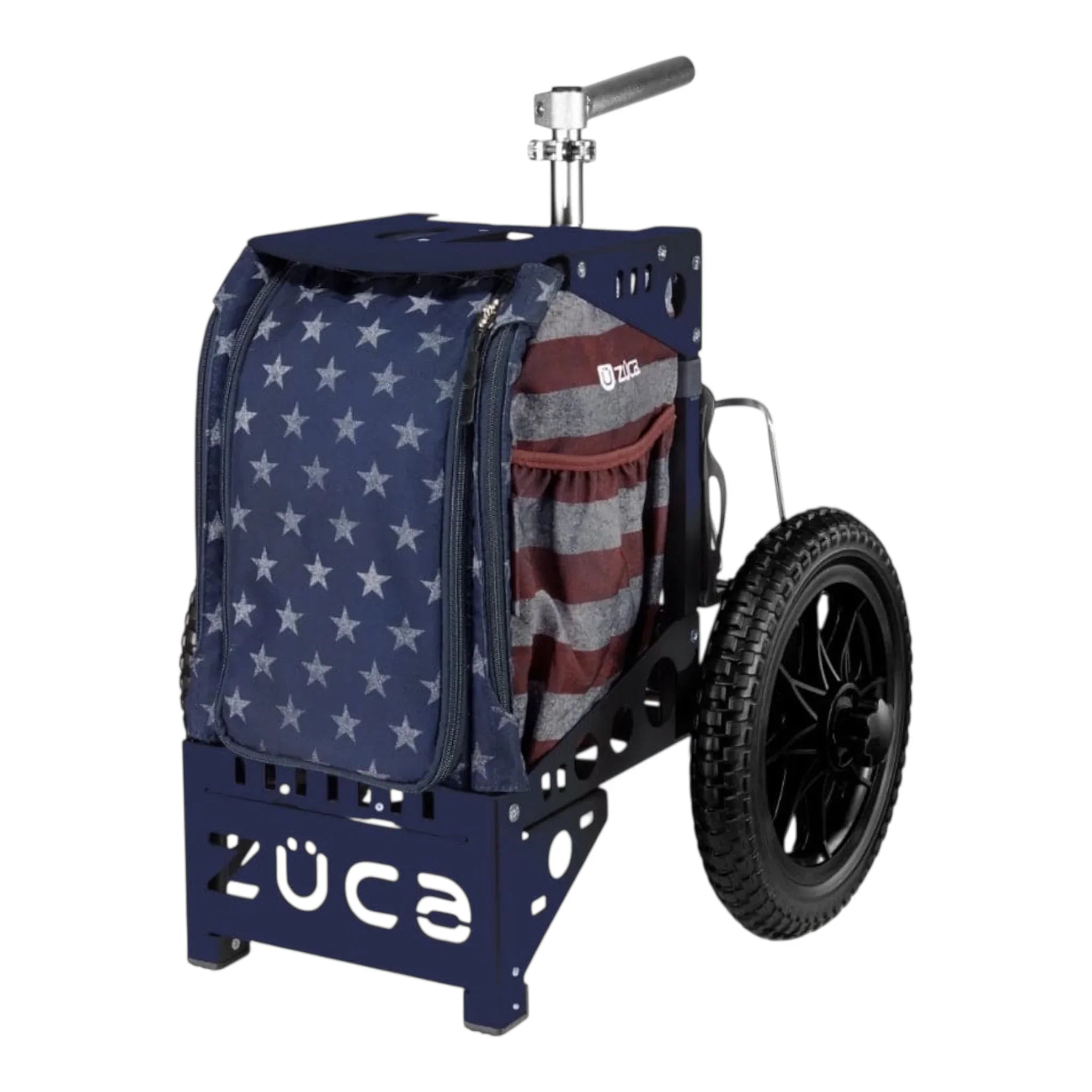 Zuca Compact Disc Golf Cart with Old Glory Bag Disc Golf