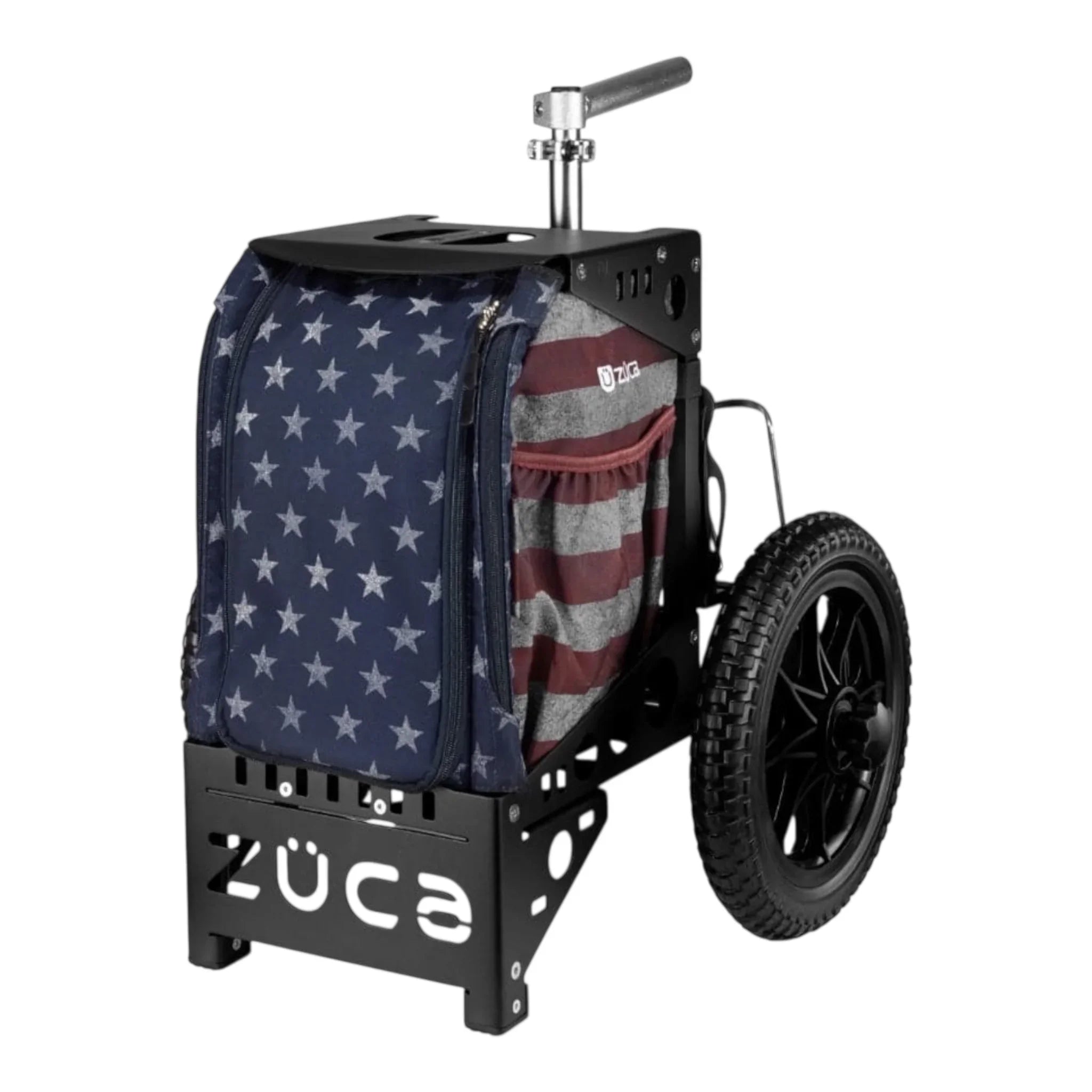 Zuca Compact Disc Golf Cart with Old Glory Bag Disc Golf