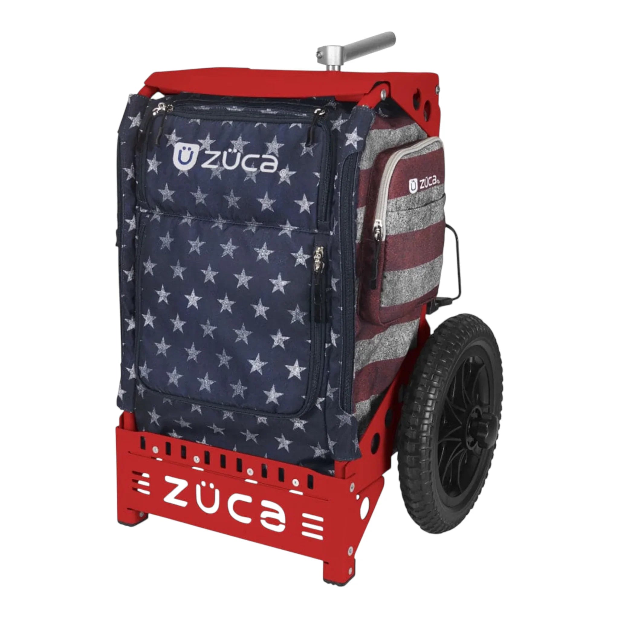 Zuca Trekker Disc Golf Cart with Old Glory Bag Disc Golf