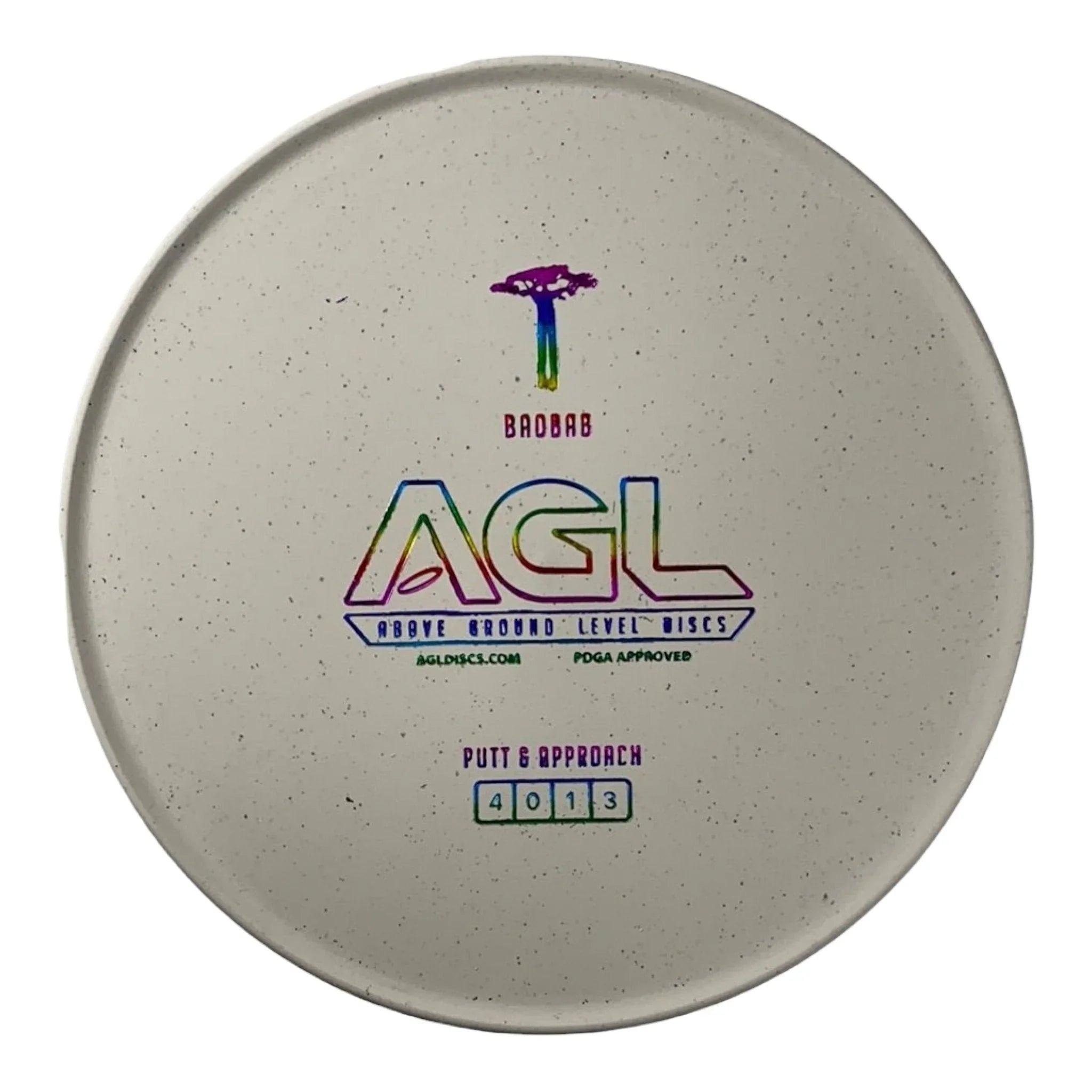 Above Ground Level Baobab | Woodland Hemp | White/Rainbow 174g Disc Golf