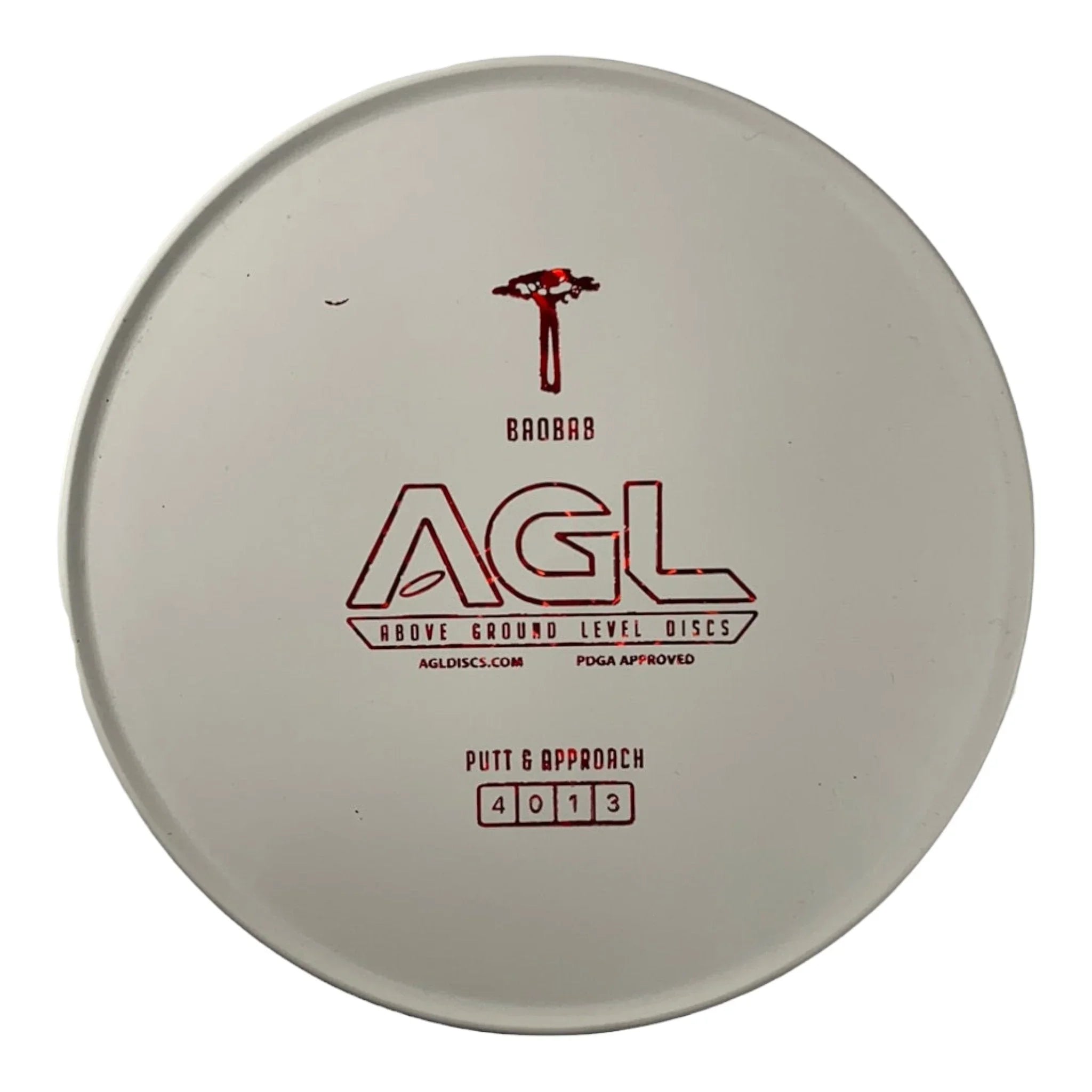 Above Ground Level Baobab | Woodland | White/Red 174 - 175g Disc Golf