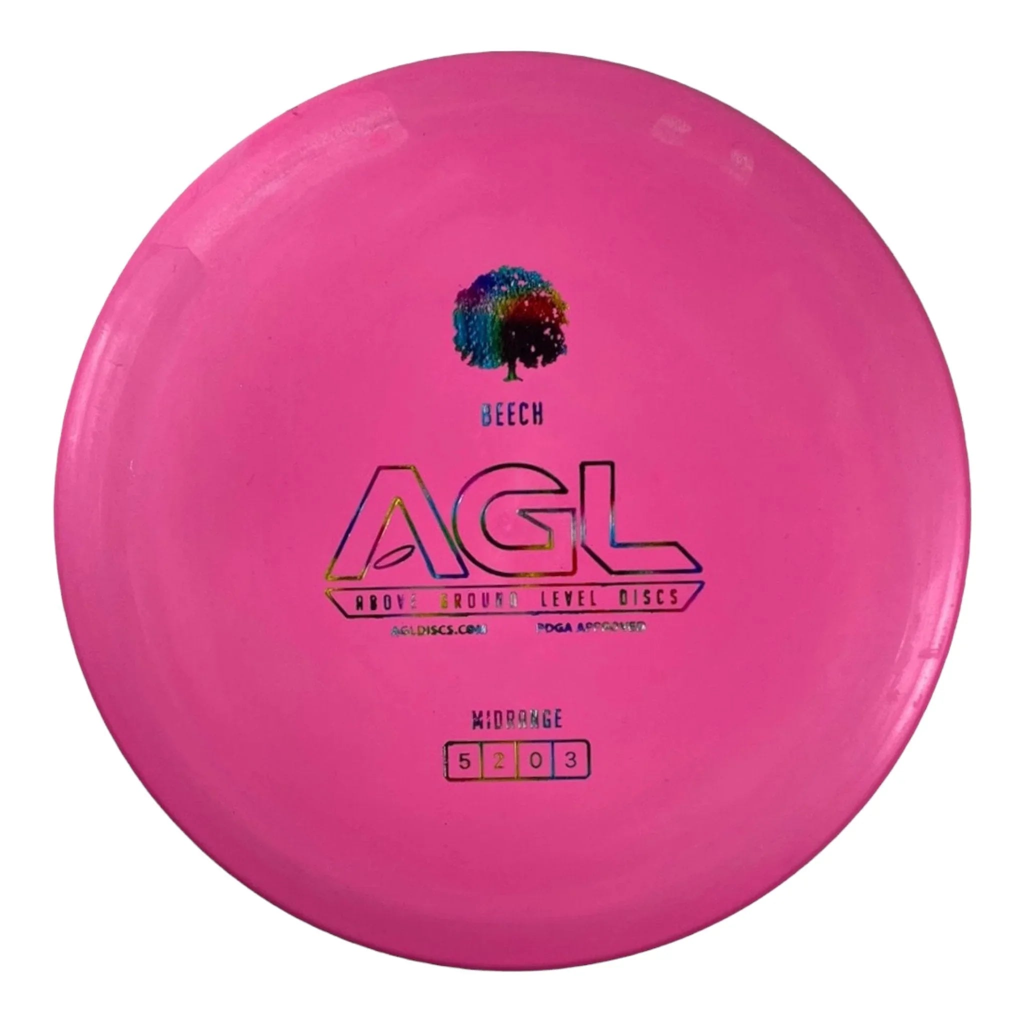 Above Ground Level Beech | Woodland | Pink/Rainbow 169g Disc Golf