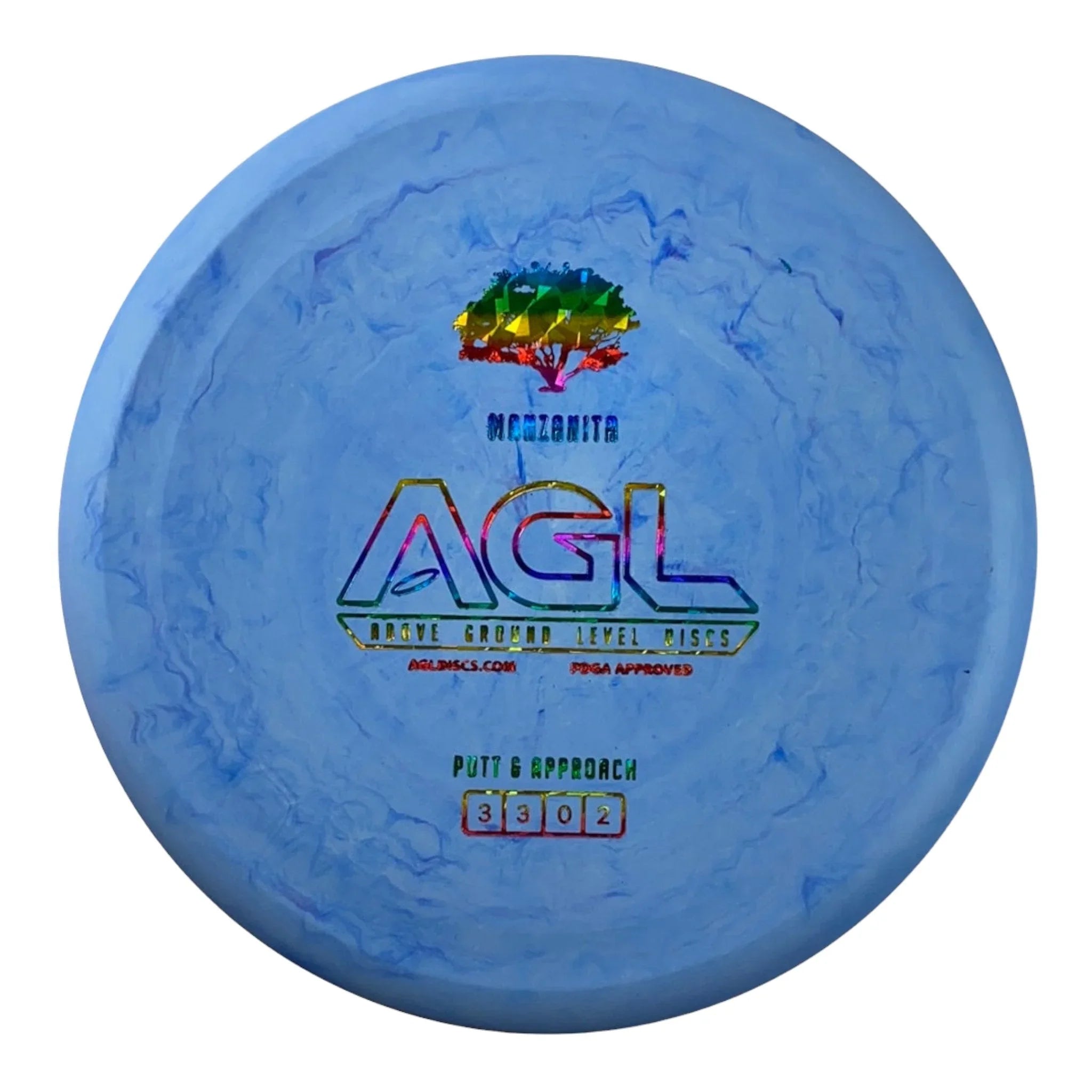 Above Ground Level Manzanita | Woodland | Blue/Rainbow 174g Disc Golf